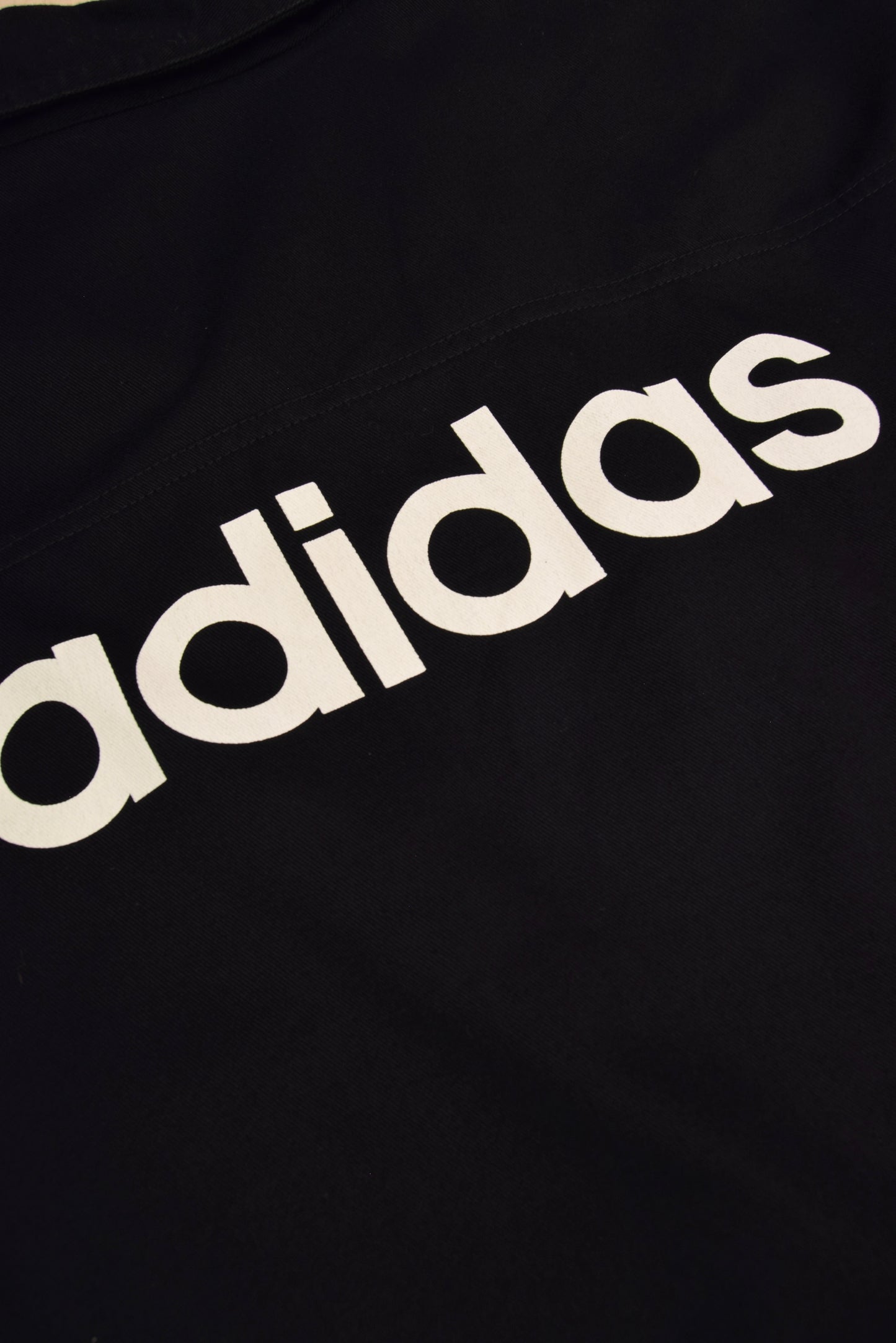 Vintage 1996 Adidas Drill Top / Sweatshirt Black White Burgundy Heavy Cotton Size L-XL