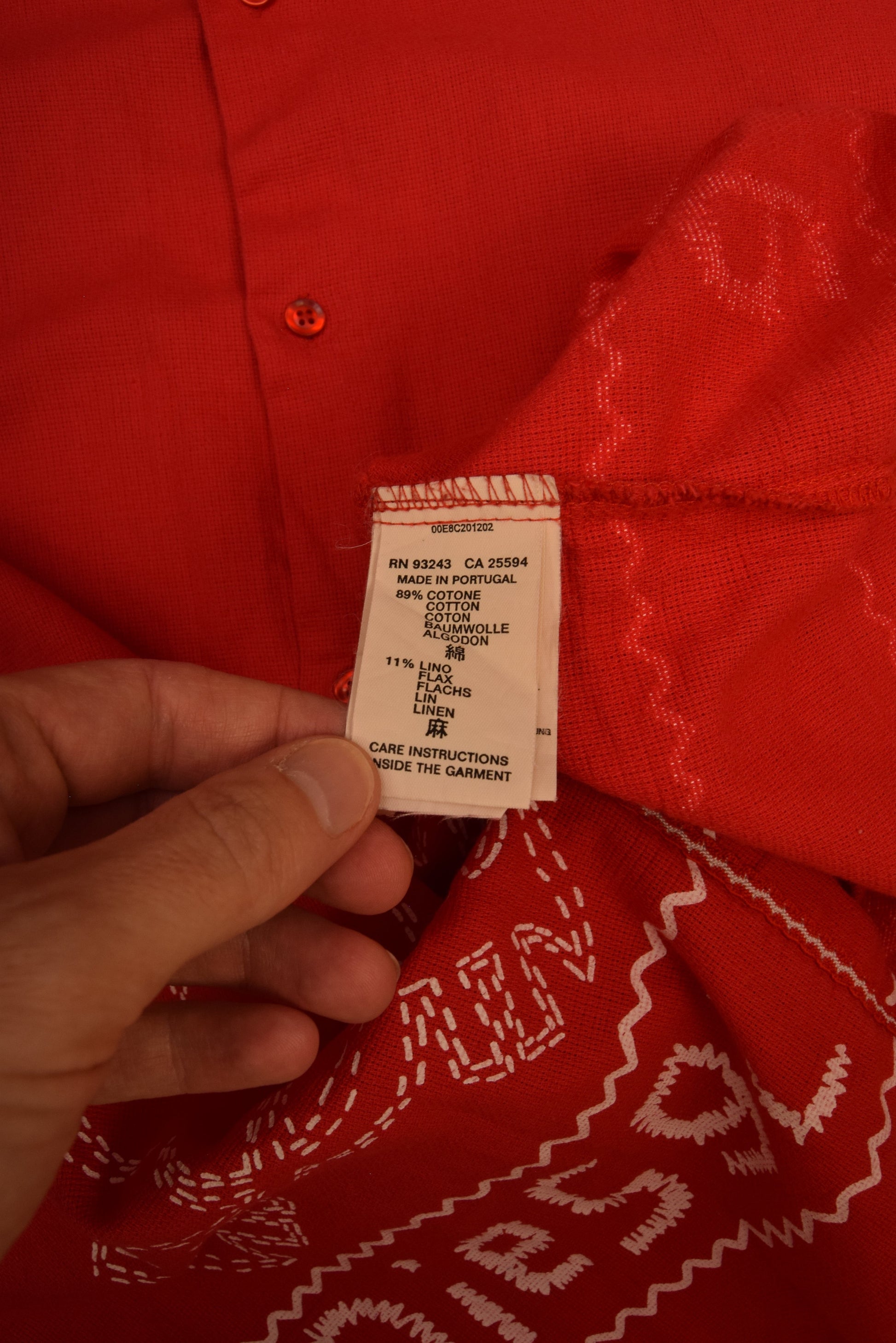 Y2K Diesel Shirt Size XL Red Cotton