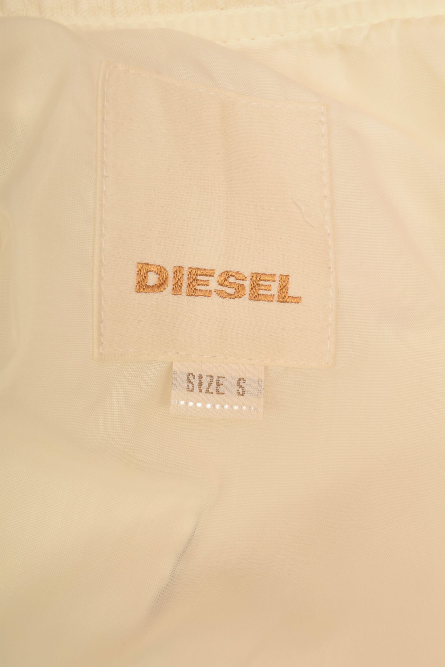 Y2K Diesel Jacket Nylon Abstract Pattern Black White Size S