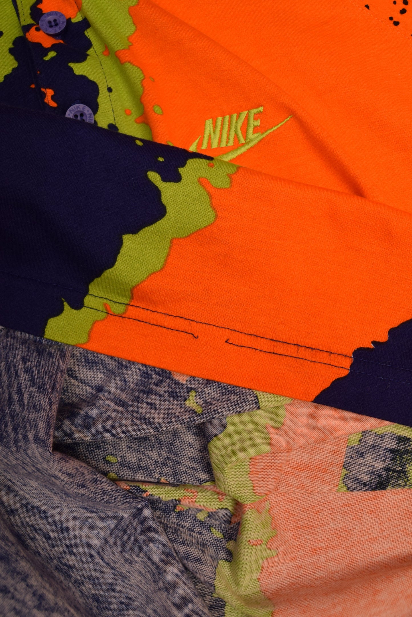 Vintage 90's Nike Challenge Court Tennis Polo Shirt Size M Abstract Pattern Agassi