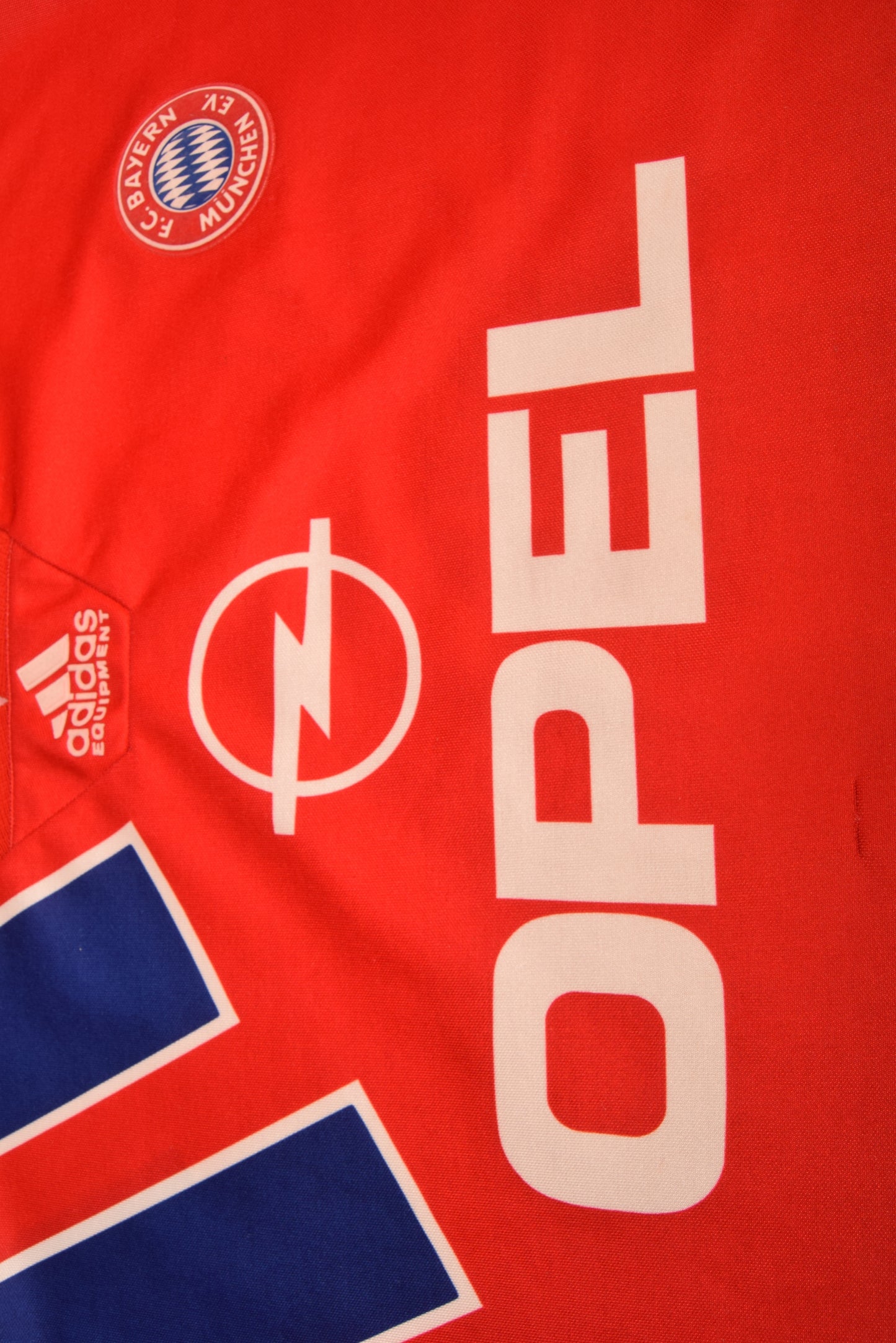 Bayern München Adidas Equipment 1991 - 1992 - 1993 Home Football Shirt No # 10 Red Blue Opel Size XL