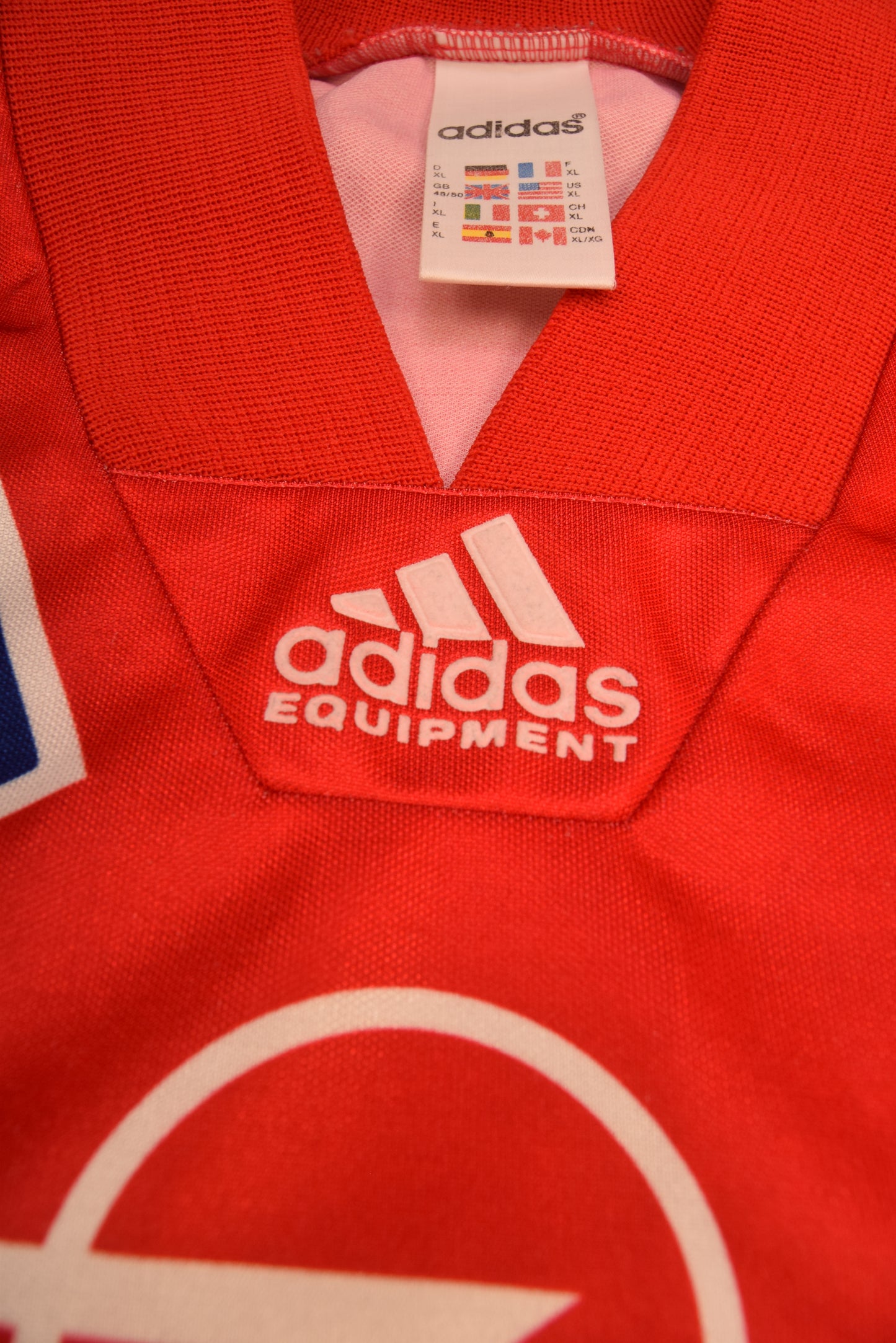 Bayern München Adidas Equipment 1991 - 1992 - 1993 Home Football Shirt No # 10 Red Blue Opel Size XL