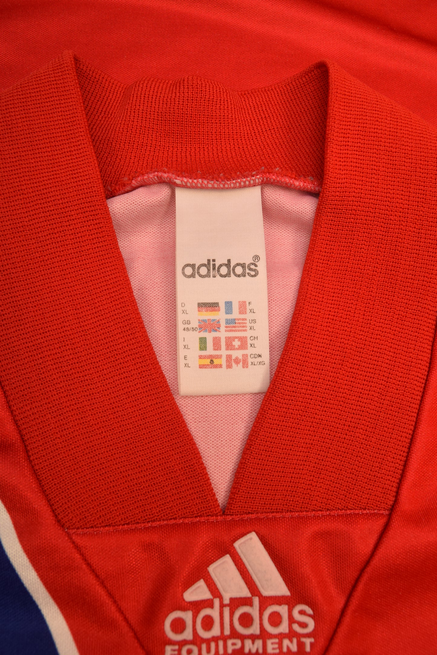 Bayern München Adidas Equipment 1991 - 1992 - 1993 Home Football Shirt No # 10 Red Blue Opel Size XL