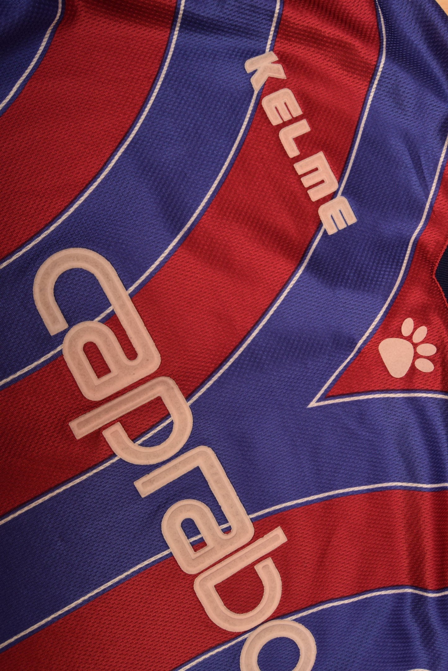 Vintage Extremadura CF Kelme 1998 - 1999 Home Football Shirt Size XL Made in Spain Caprabo Red Blue