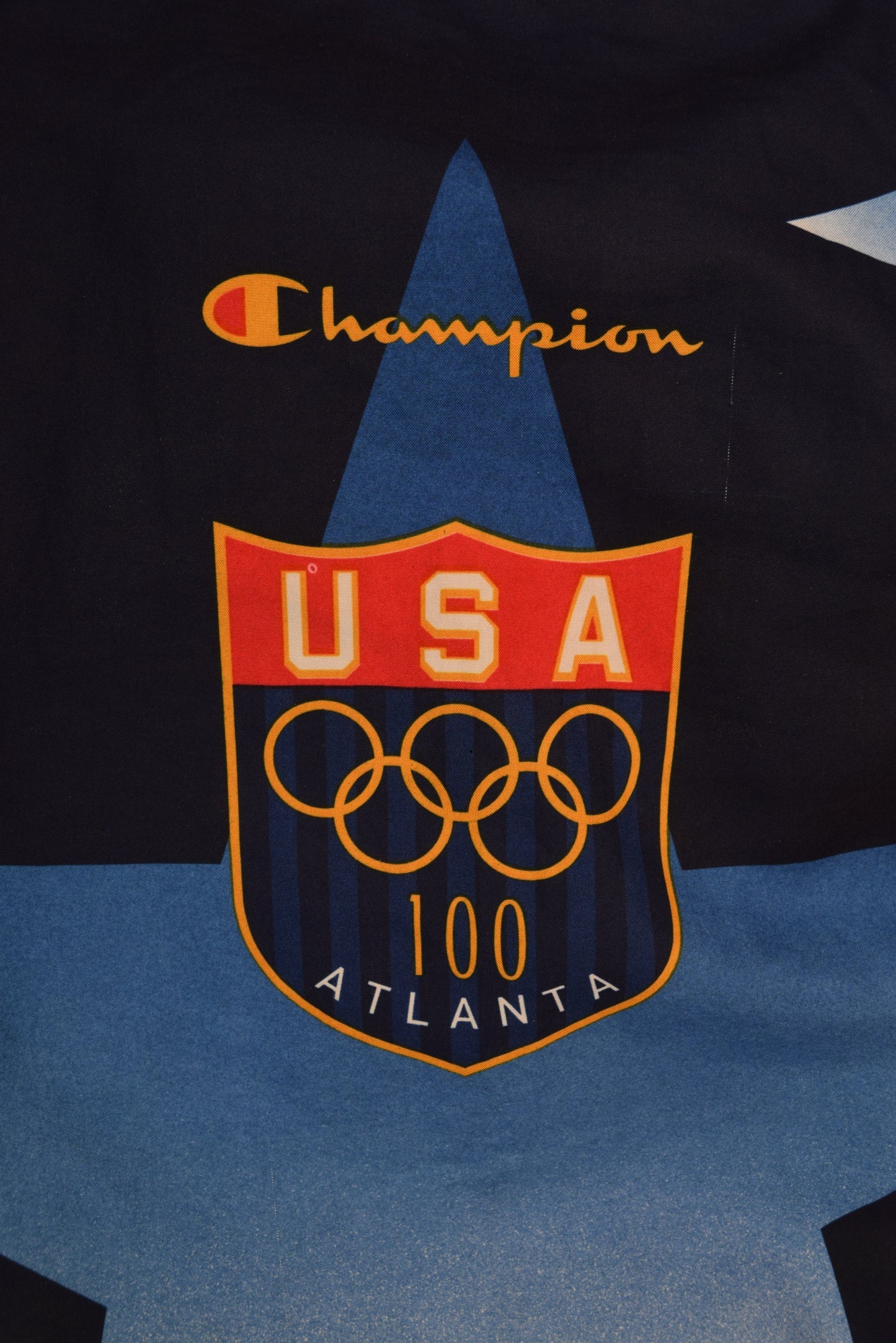 USA Atlanta 1996 Champion Jacket Official Outfitter Olympic Team Size XXL Blue
