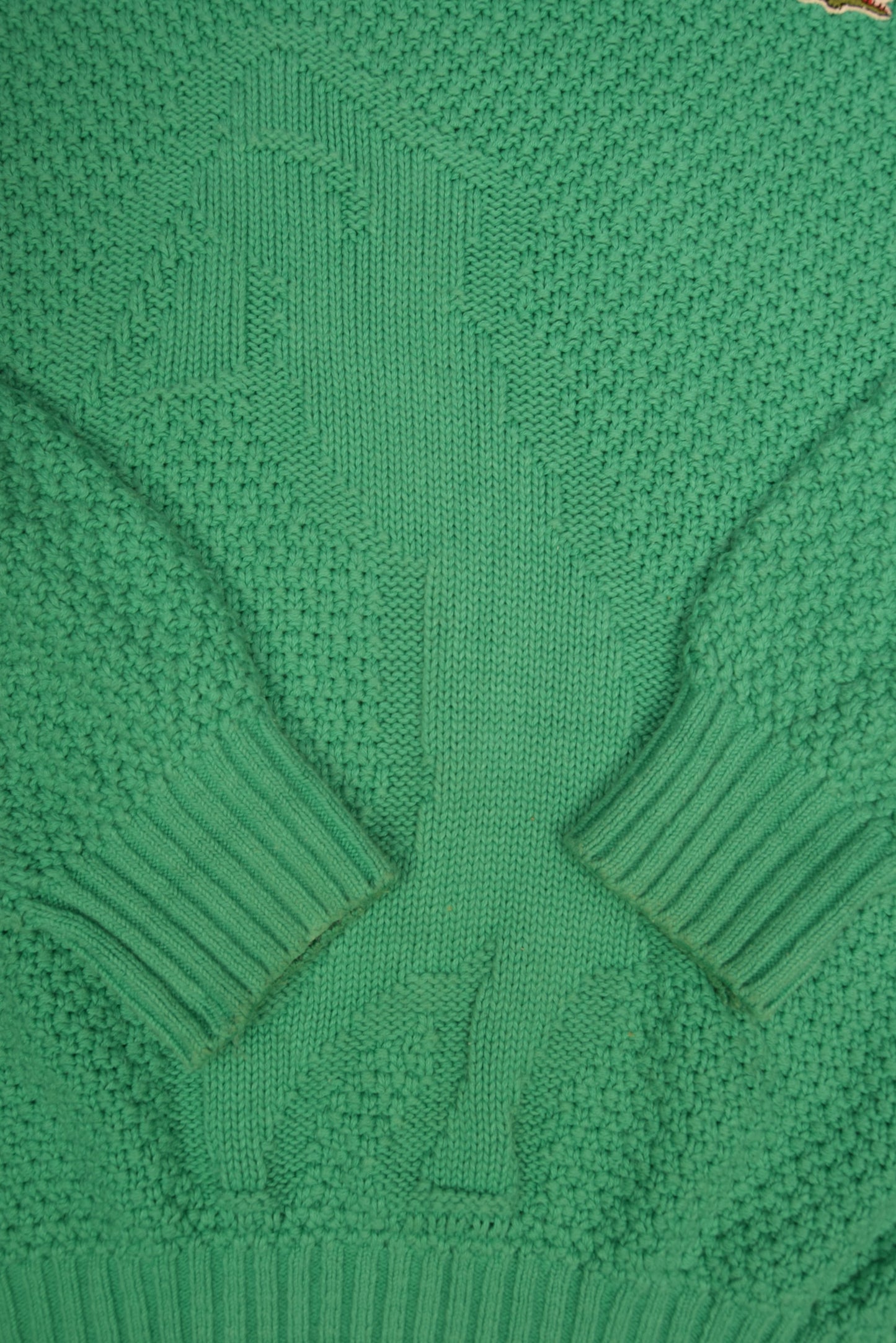 Vintage 80's Lacoste Chemise Made in France Green Golf Player Size S-M Cotton