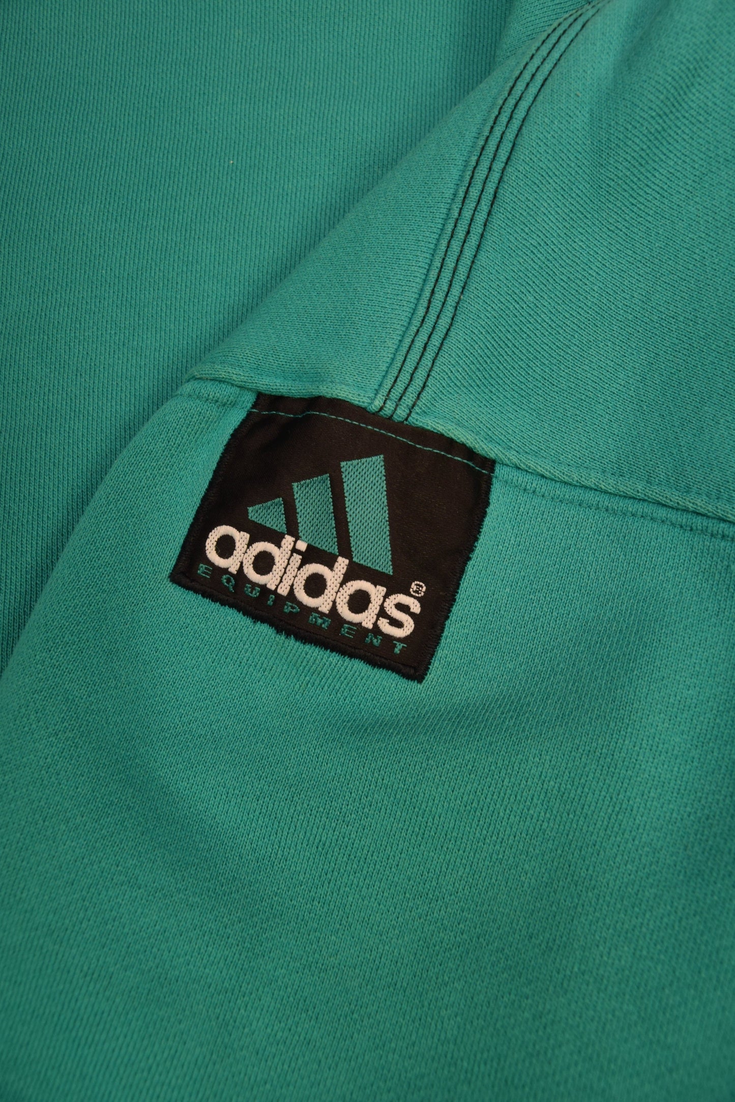 Vintage 90's Adidas Equipment Crewneck Sweatshirt Green Cotton Size M-L