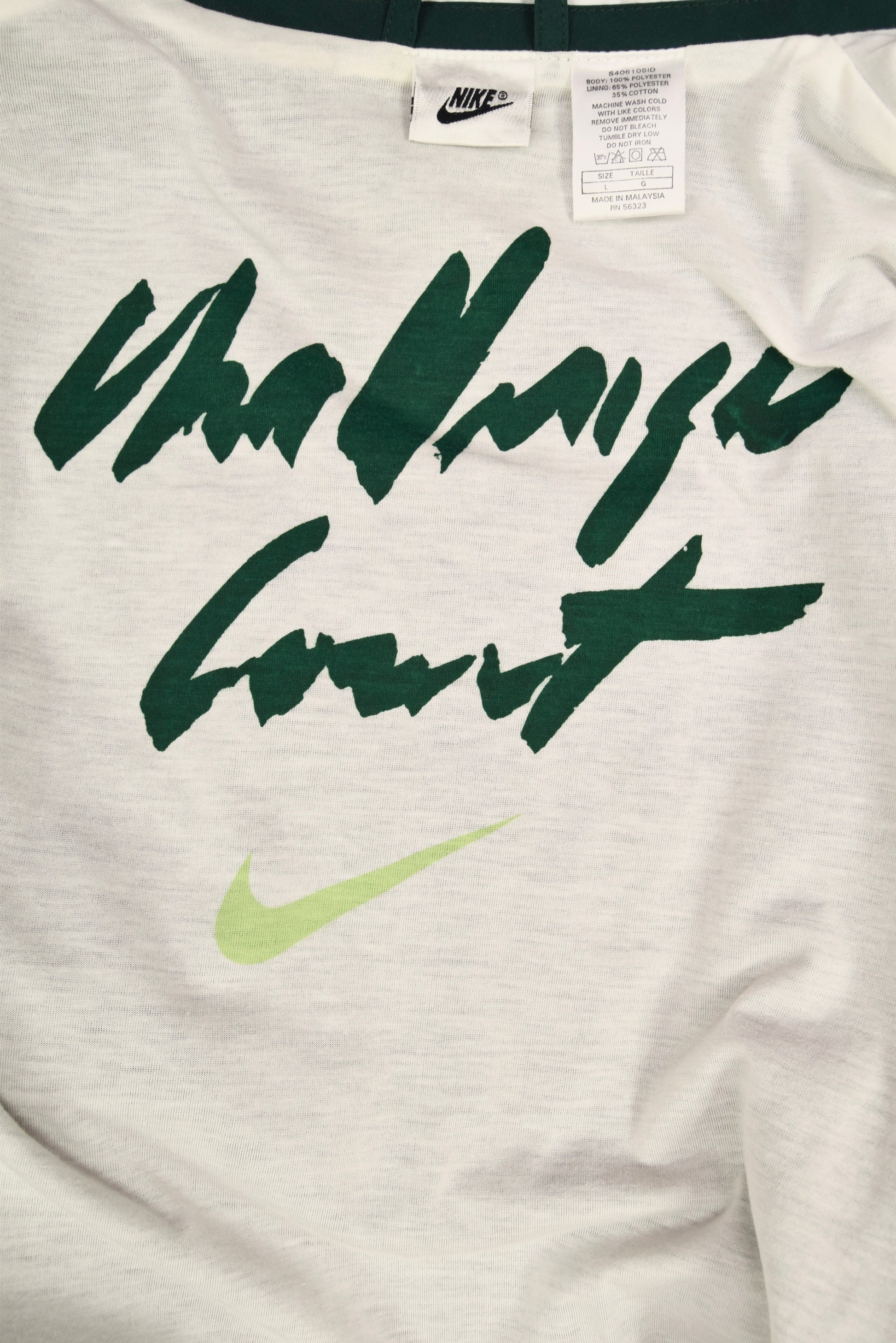 90's Nike Challenge Court Jacket Size L Agassi Green White
