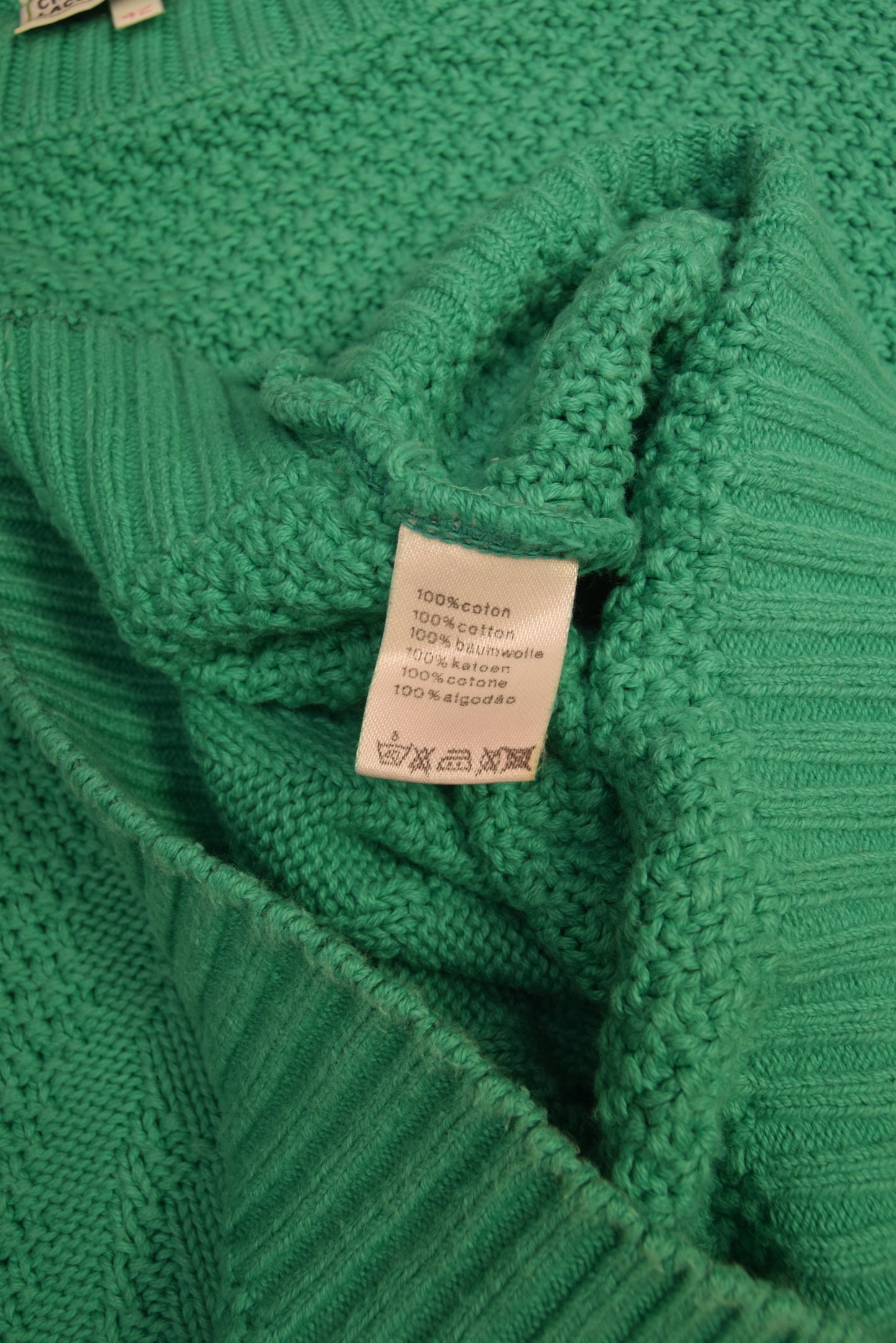 Vintage 80's Lacoste Chemise Made in France Green Golf Player Size S-M Cotton