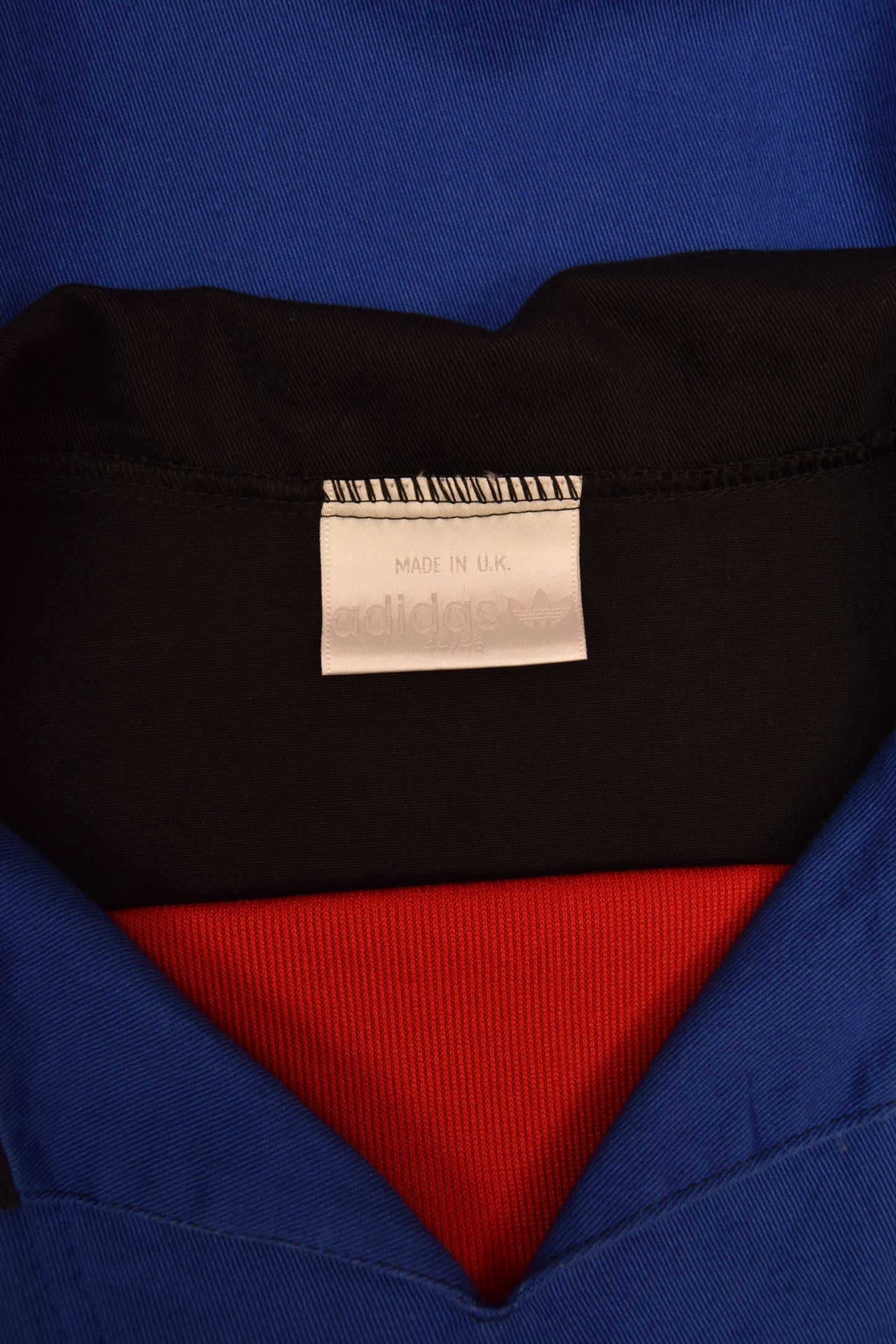Vintage Glasgow Rangers Adidas Dril Top Sweatshirt 1994 1995 McEwans Lager Made in UK Black Blue Cotton Size 44/46 XL