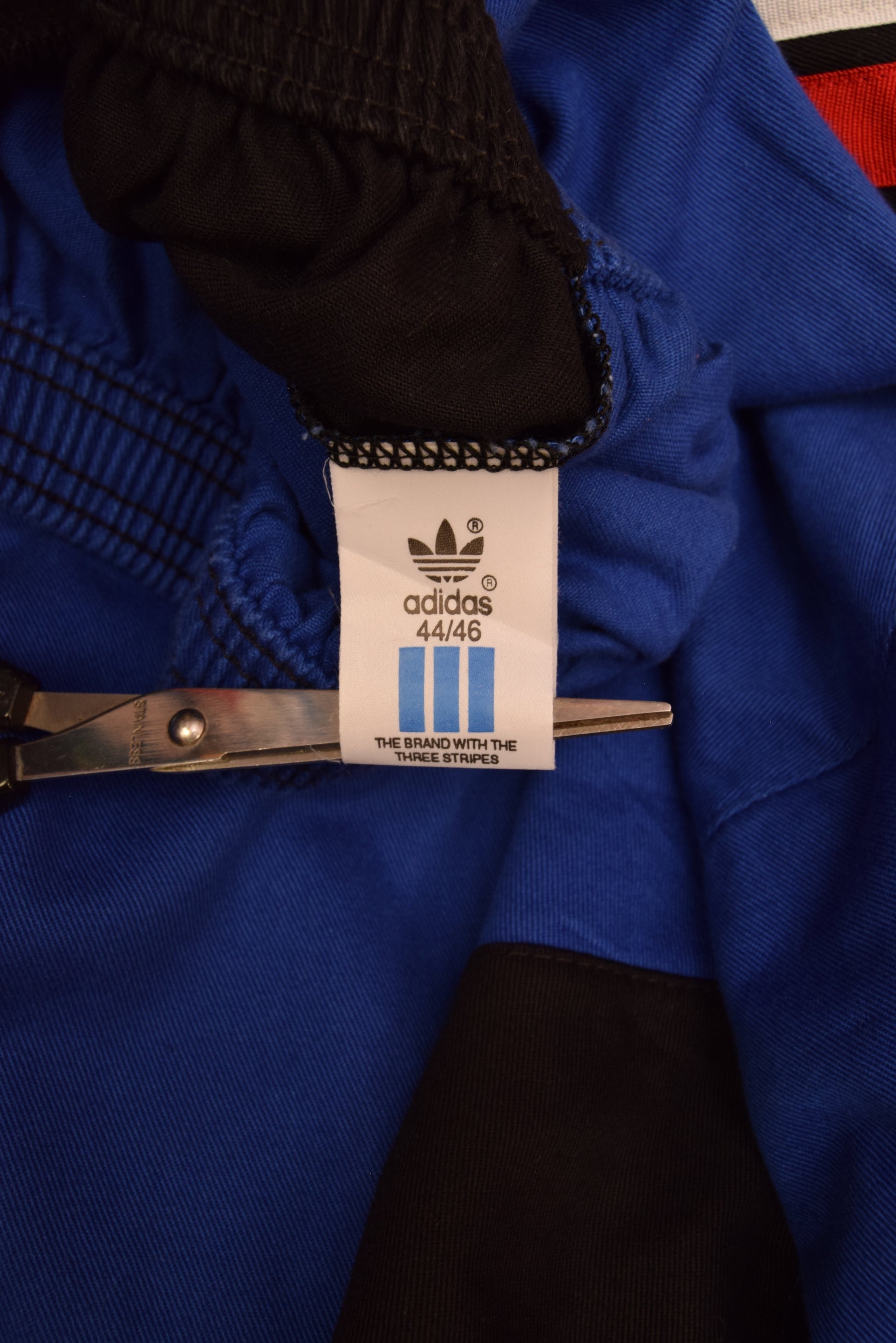 Vintage Glasgow Rangers Adidas Dril Top Sweatshirt 1994 1995 McEwans Lager Made in UK Black Blue Cotton Size 44/46 XL
