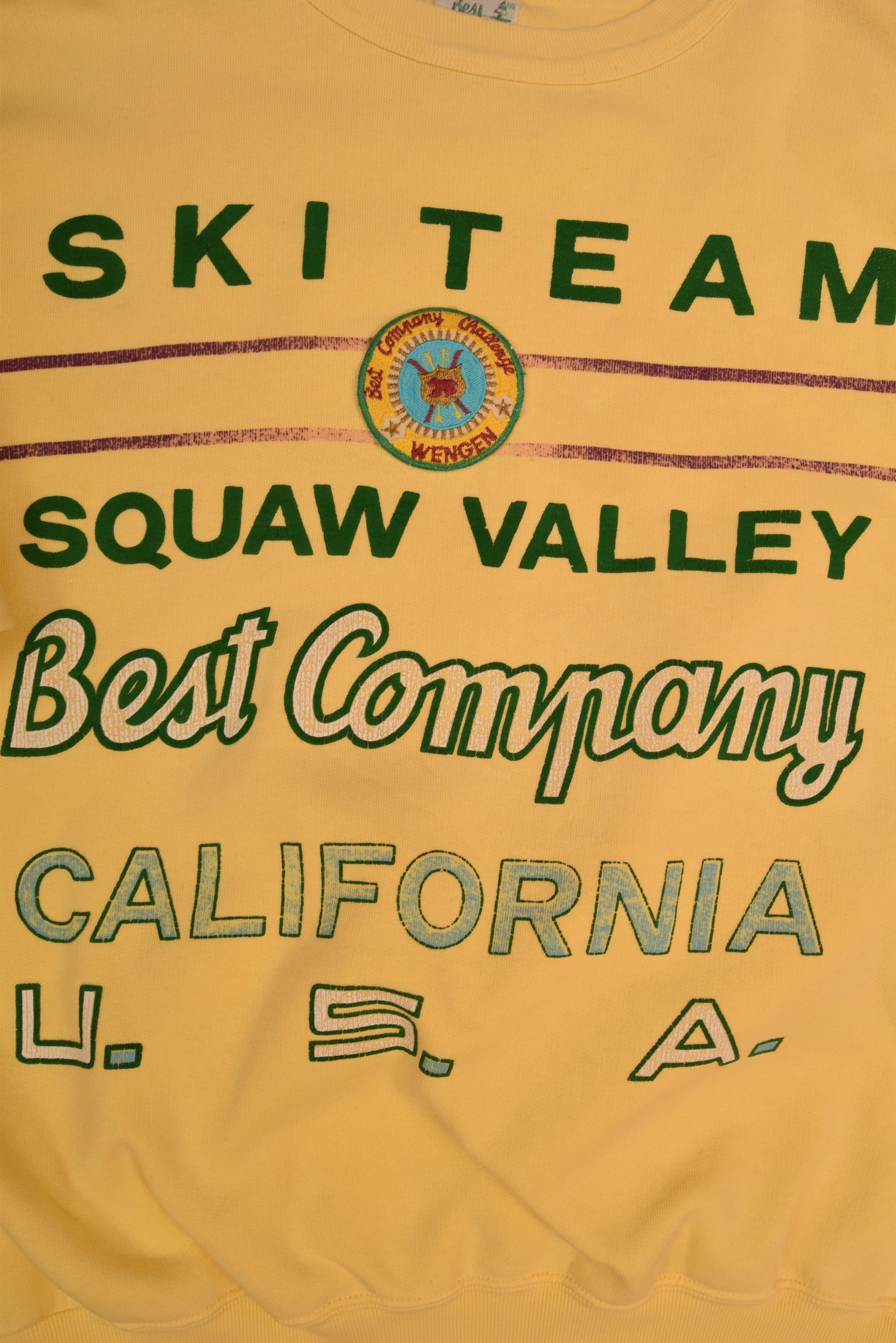 Vintage 80's Best Company Sweatshirt Crewneck Ski Team Squaw Valley California USA Made in USA Size XL