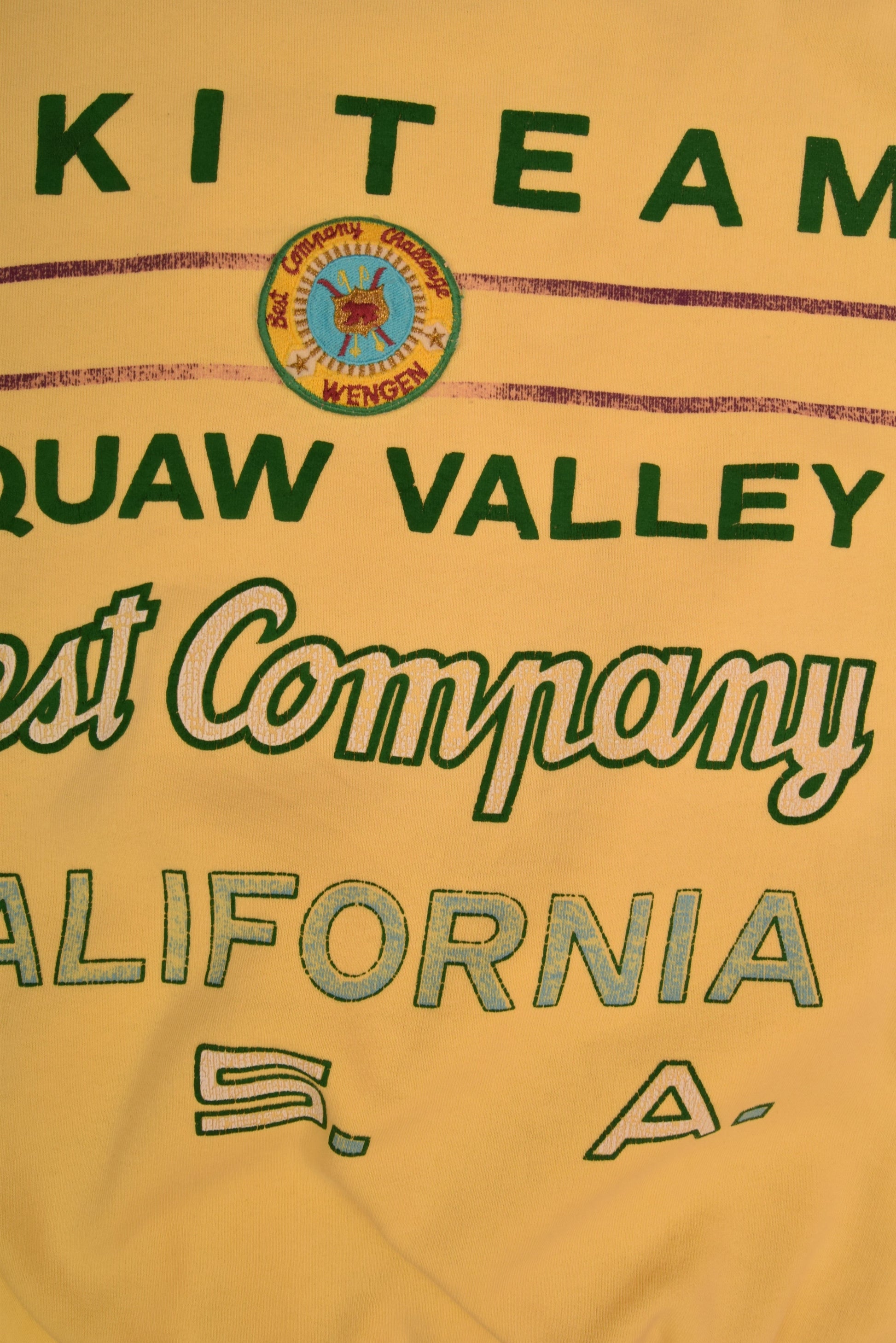 Vintage 80's Best Company Sweatshirt Crewneck Ski Team Squaw Valley California USA Made in USA Size XL