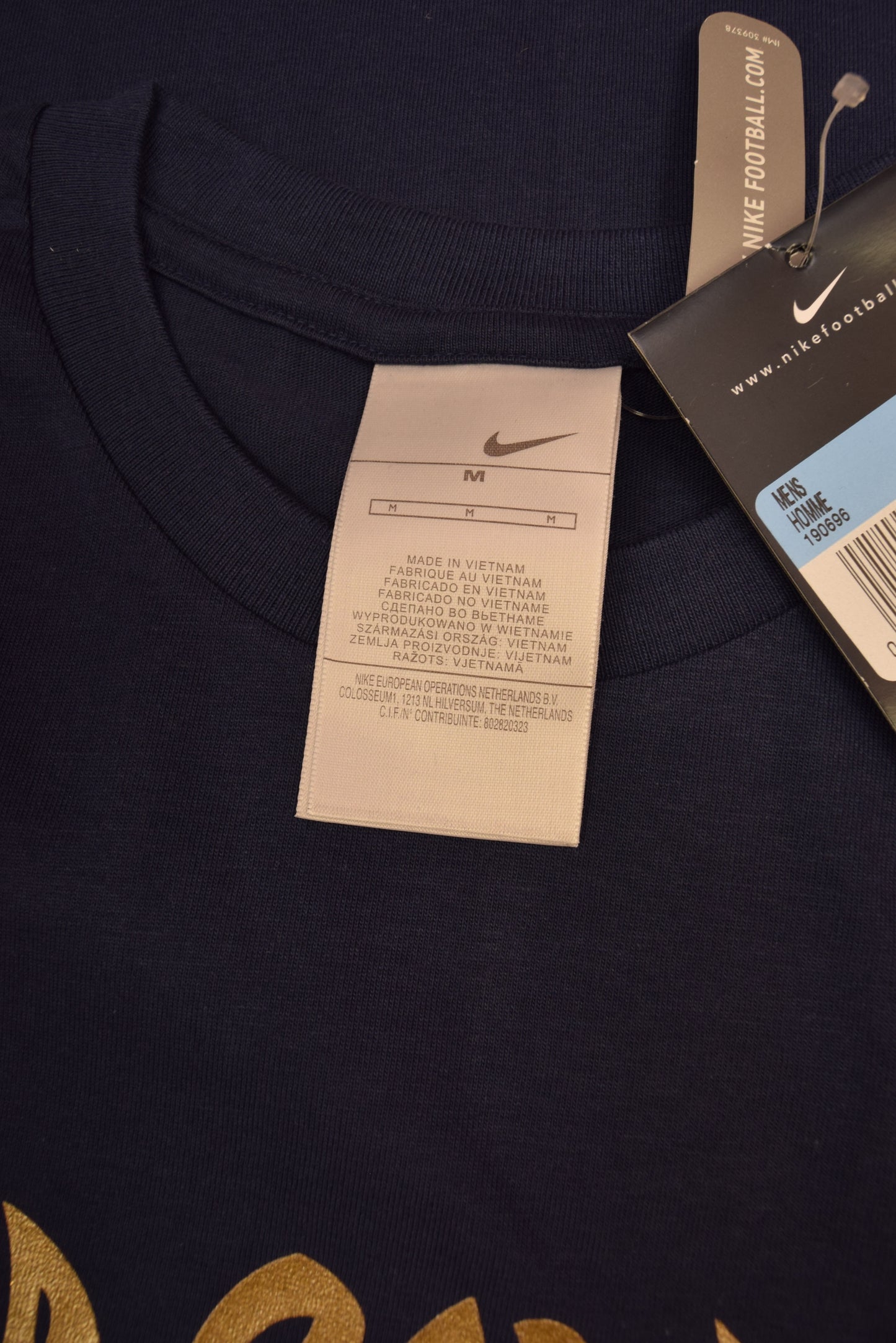 🇧🇷⚽️BNWT Y2K Nike Football Joga Bonito Brasil Brazil 2003 T-Shirt Blue Cotton Size M Slim Fit NOS Deadstock New