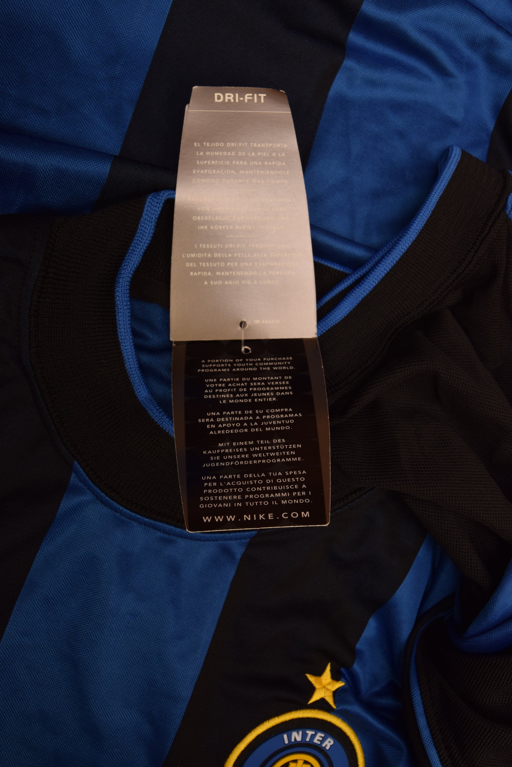 Authentic Inter Internazionale Milano Milan Nike Team 2000-2001 Home Football Shirt Black Blue Pirelli Size S Made in UK BNWT NOS OG DS DRI-FIT