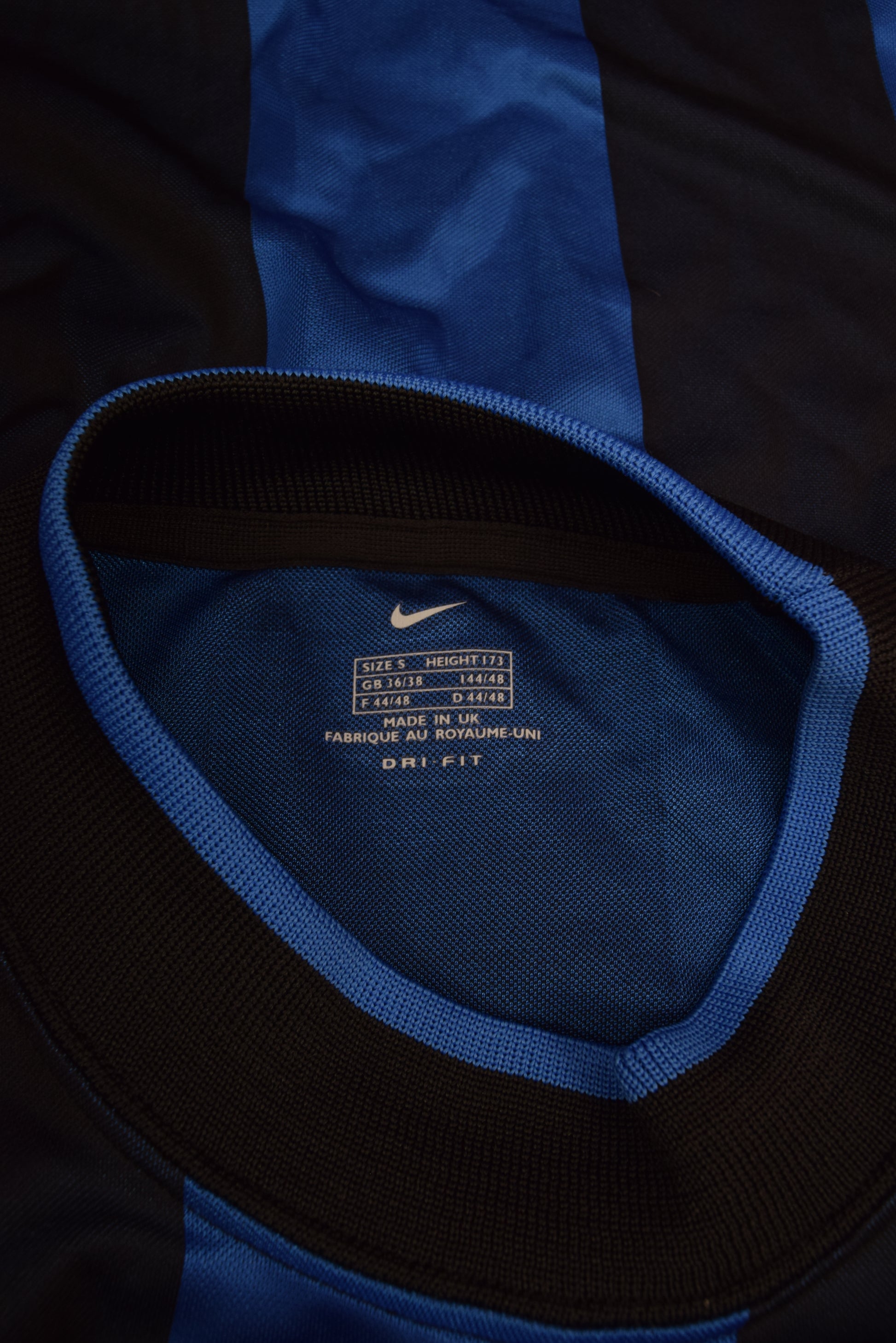 Authentic Inter Internazionale Milano Milan Nike Team 2000-2001 Home Football Shirt Black Blue Pirelli Size S Made in UK BNWT NOS OG DS DRI-FIT