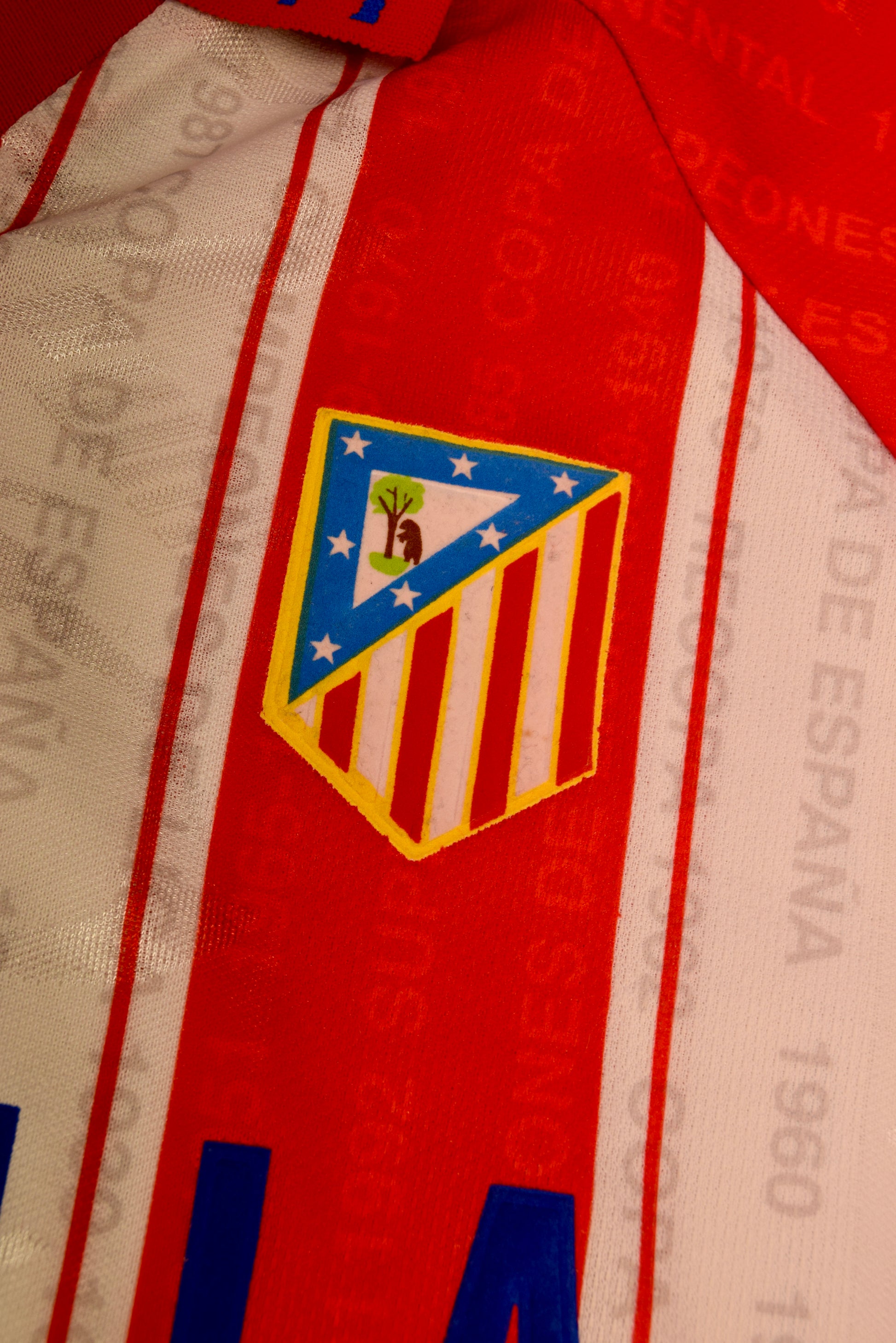 Vintage Atletico Madrid Puma 1995 - 1996 Home Football Shirt Size XL Red White Marbella