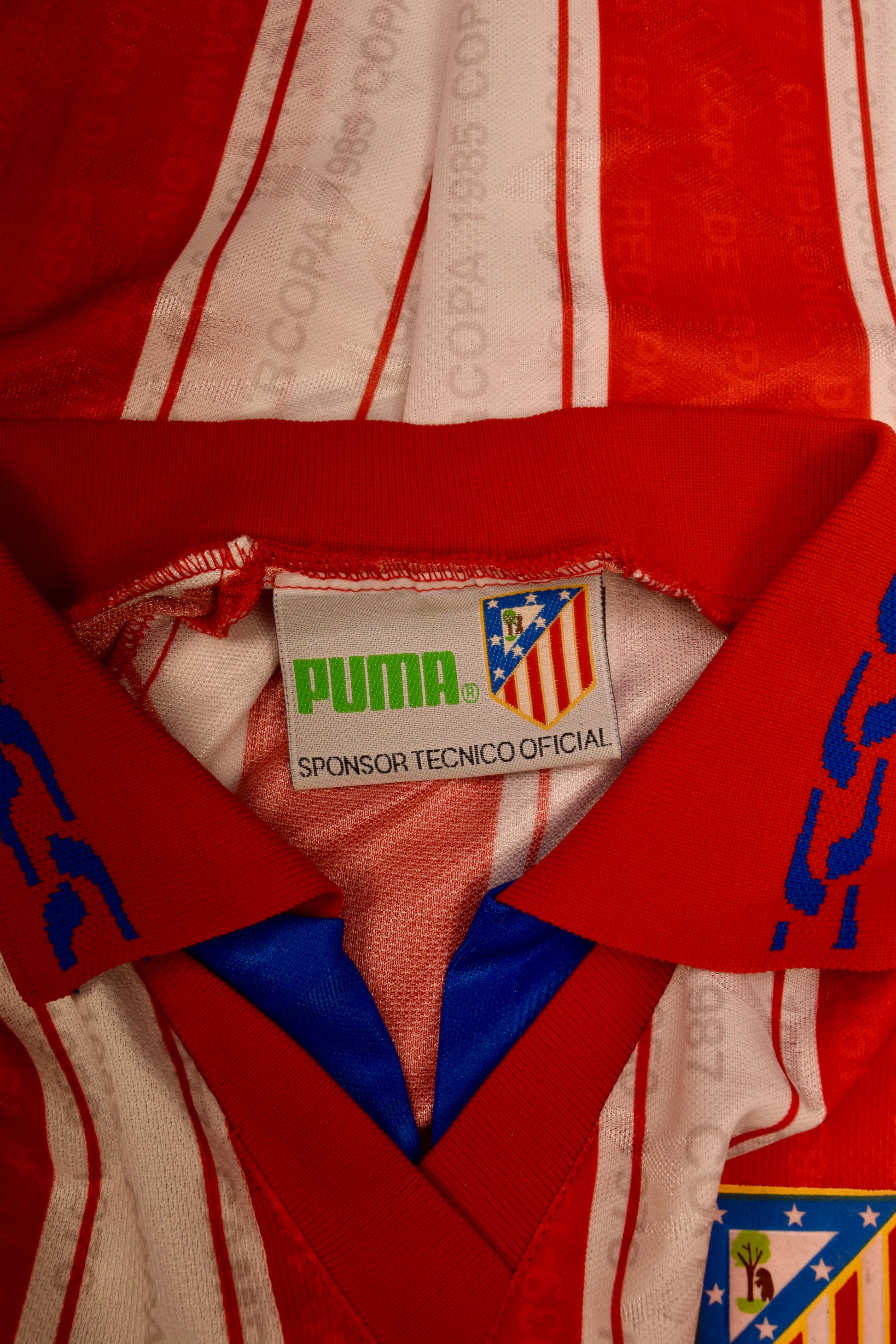 Vintage Atletico Madrid Puma 1995 - 1996 Home Football Shirt Size XL Red White Marbella
