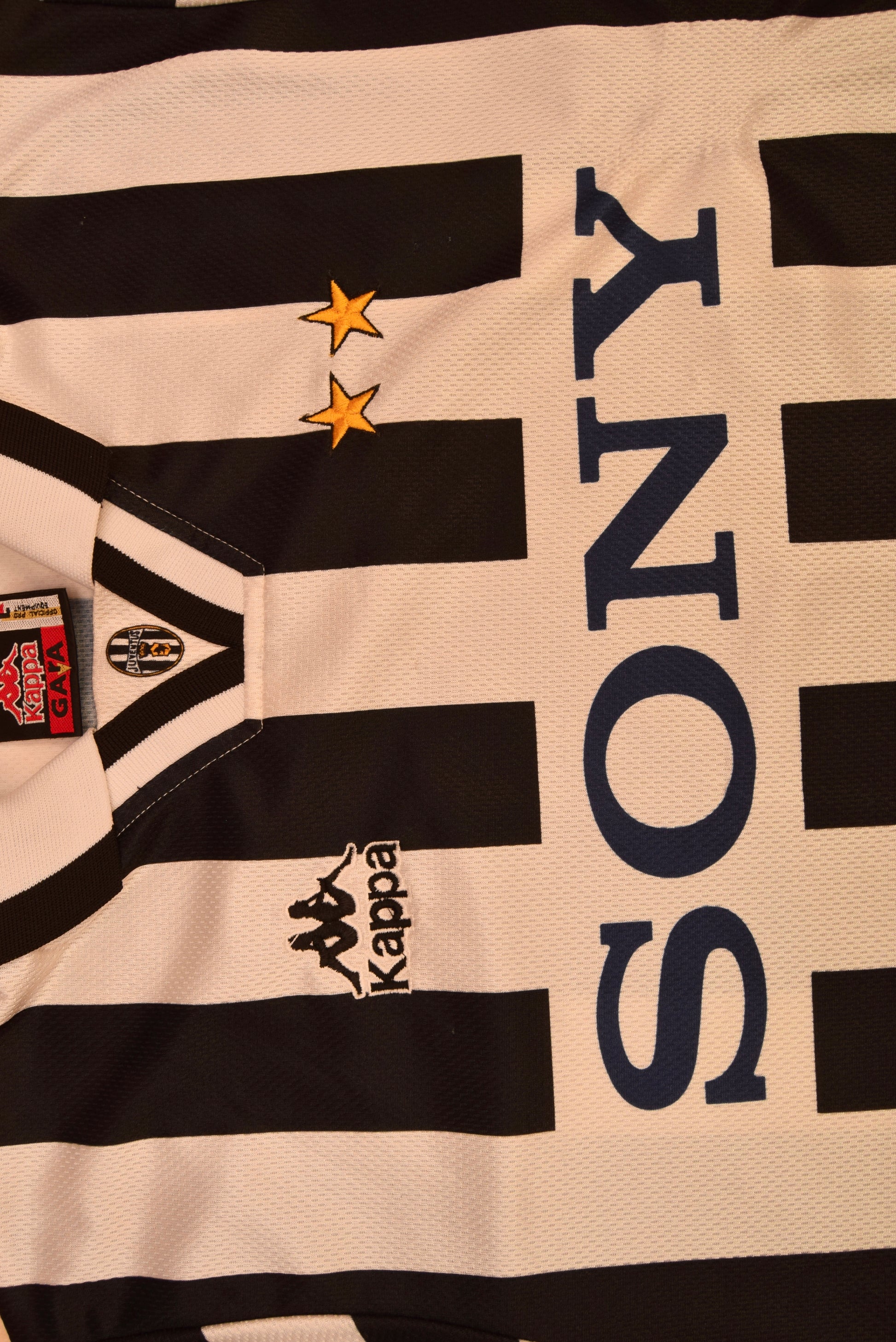 Juventus Kappa 1995 1996 1997 Home Football Shirt Made in Italy Size L Sony Black White