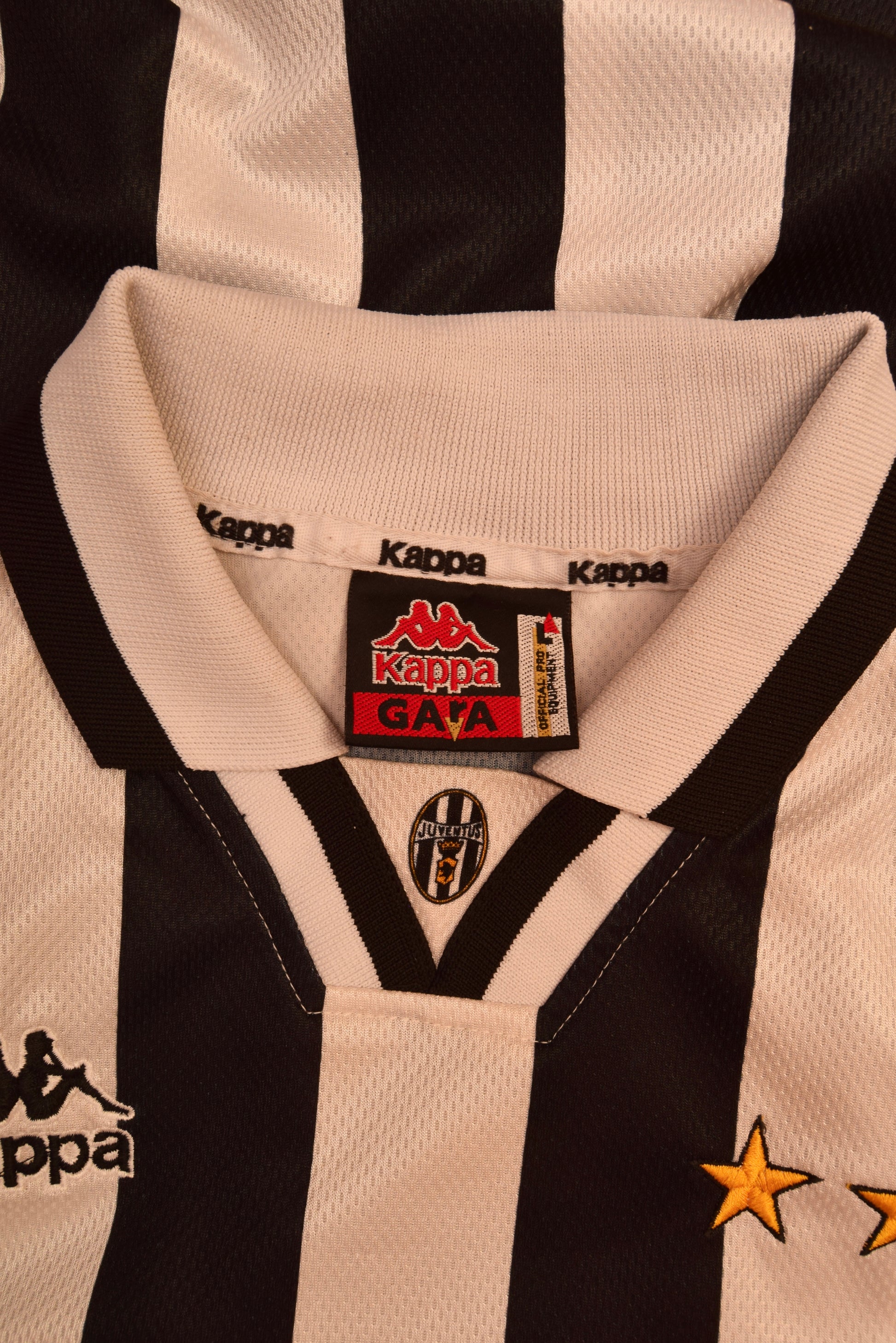 Juventus Kappa 1995 1996 1997 Home Football Shirt Made in Italy Size L Sony Black White