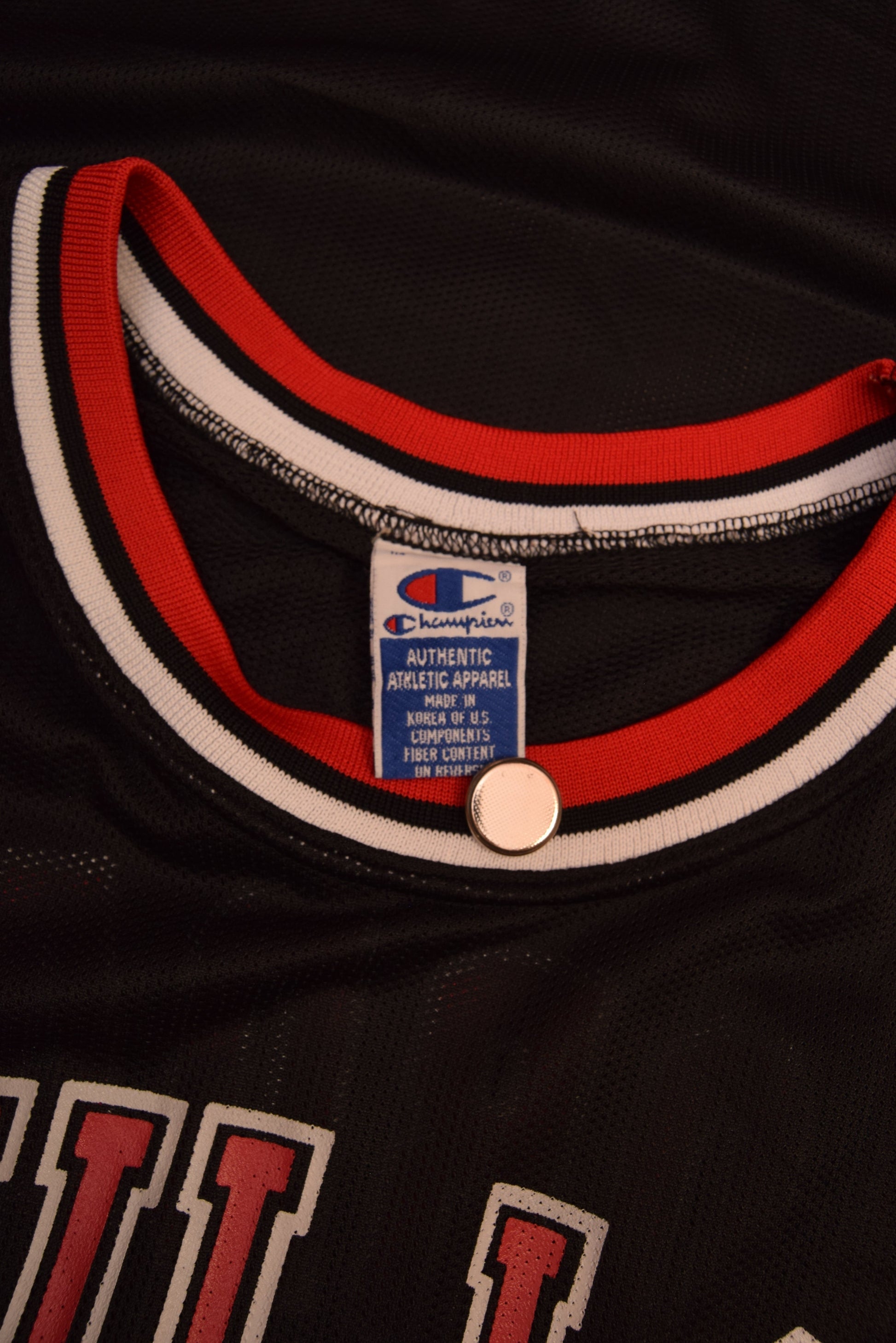 Michael Jordan Chicago Bulls Champion 23 1996 - 1997 Alternate Basketball Jersey NBA Black Size 50