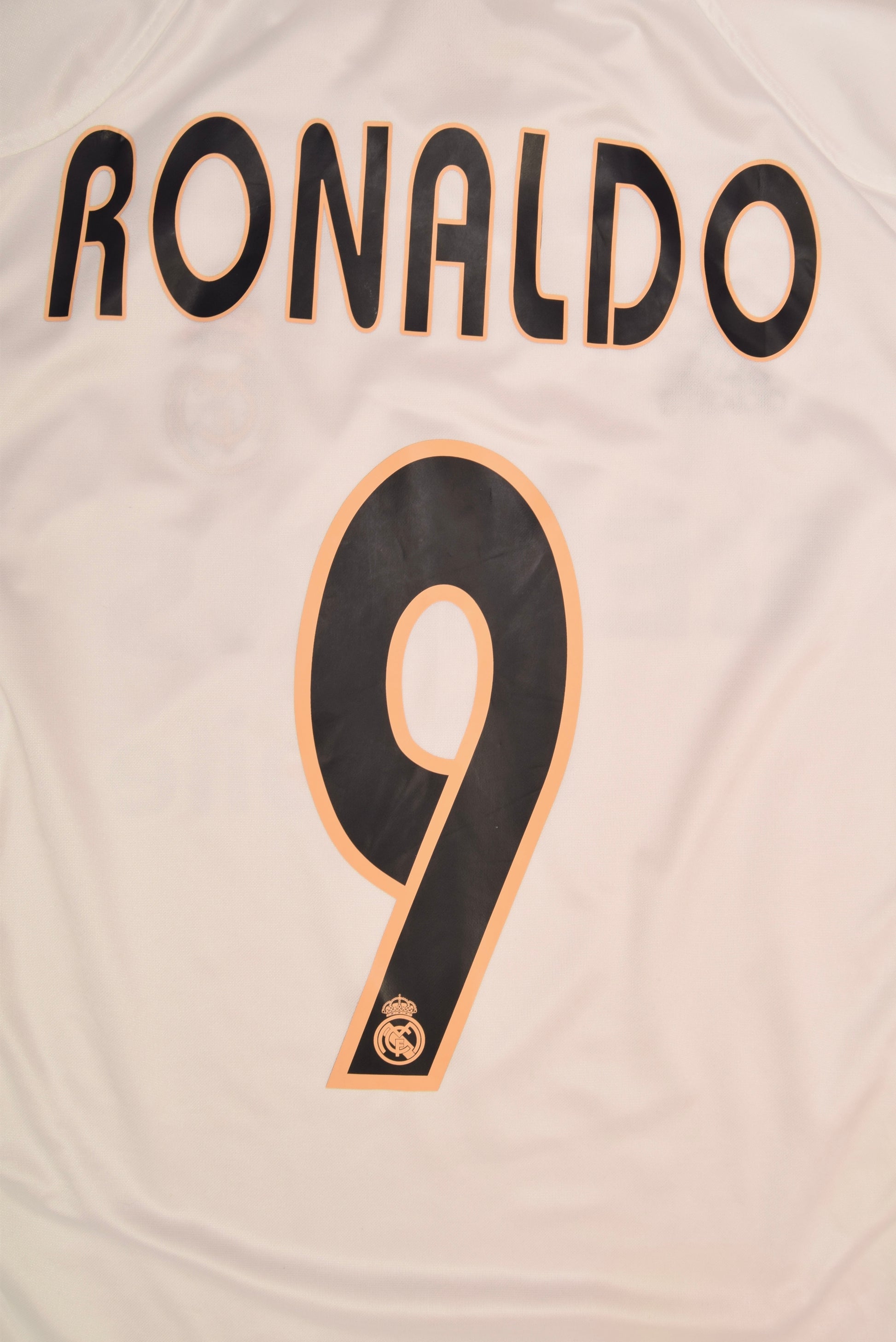 Ronaldo Nazario De Lima 'Il Fenomeno' 'The Phenomenon' R9 Real Madrid  Adidas 2004 2005 Home Football Shirt 9 White Siemens Mobile