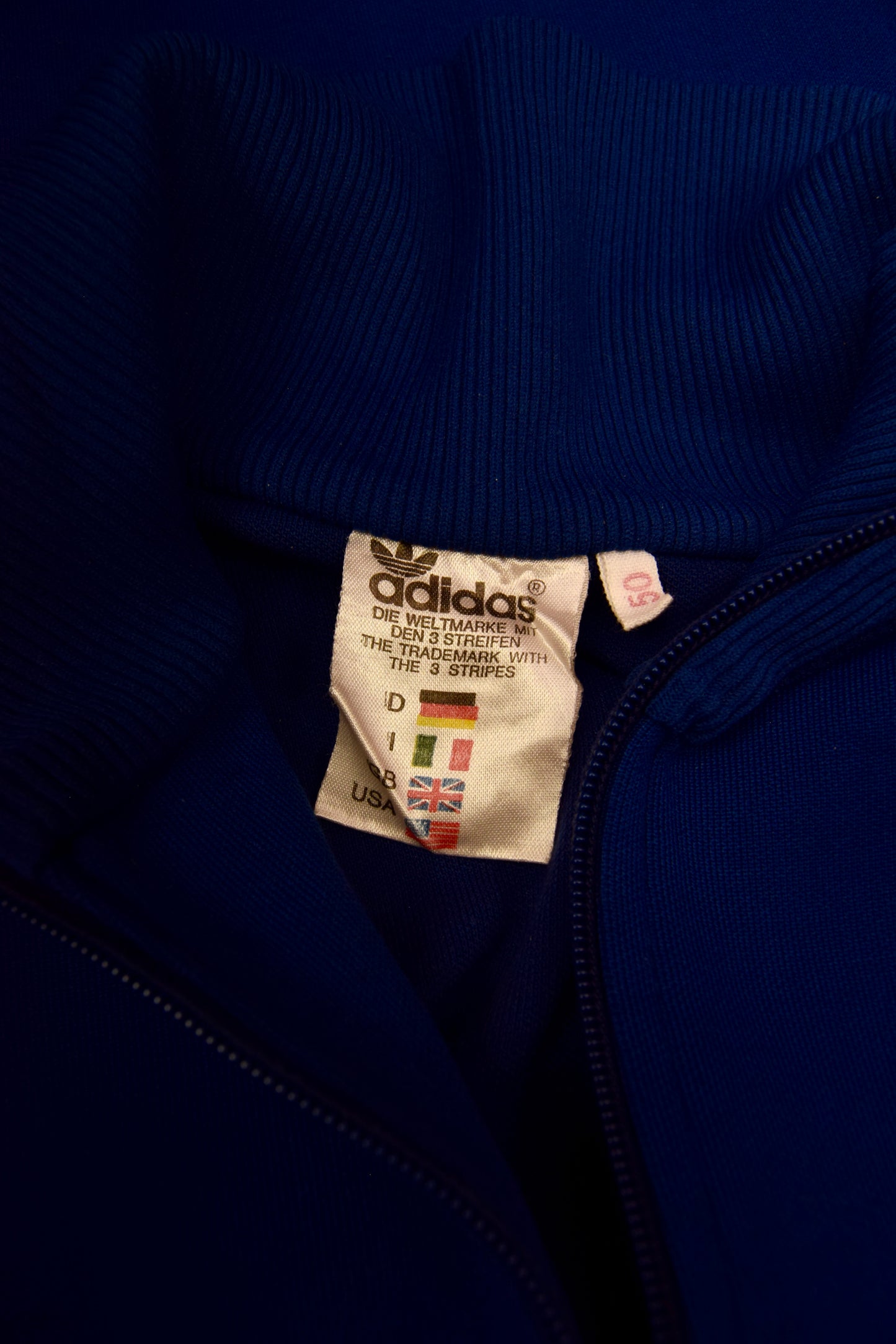 Vintage Adidas Quarter 1/4 Zip Sweatshirt / Jacket Blue Size 50 / M Made in Yugoslavia