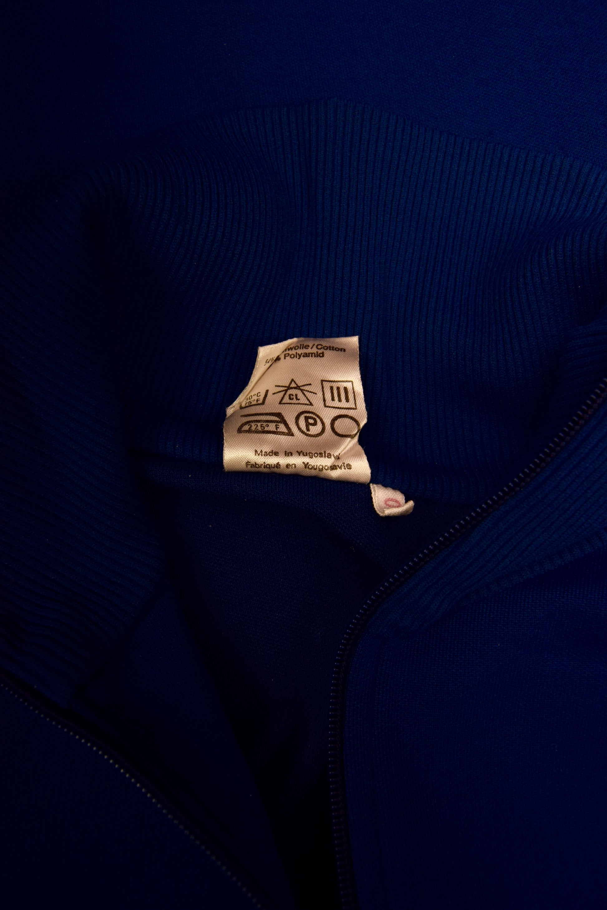 Vintage Adidas Quarter 1/4 Zip Sweatshirt / Jacket Blue Size 50 / M Made in Yugoslavia