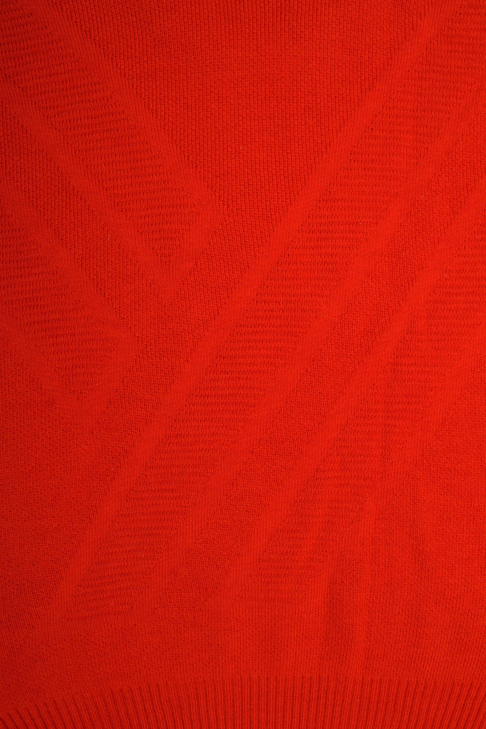 Vintage 80's Lacoste Jumper Red Wool Acrylic Made in France Chemise Size M-L
