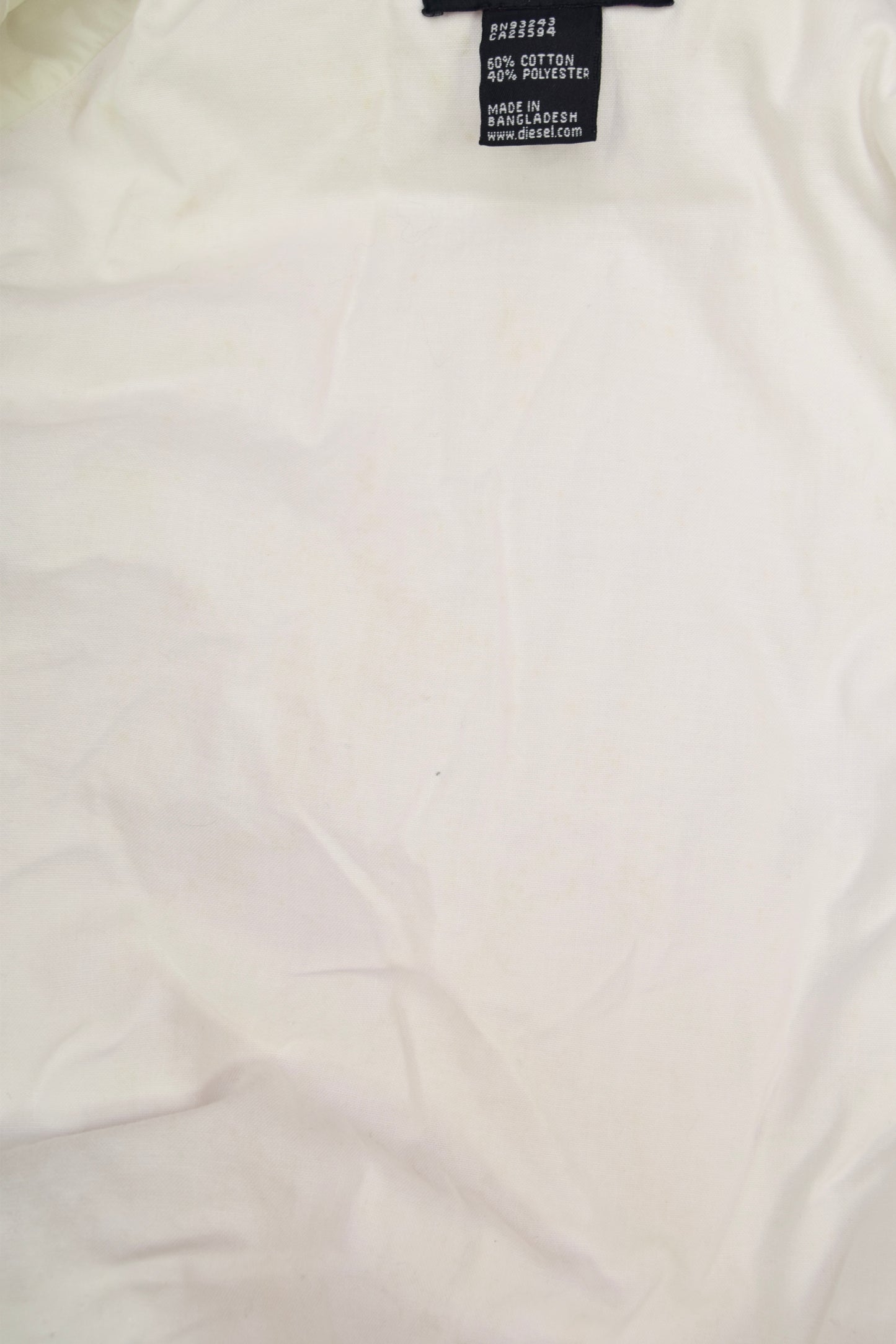 Y2K 00's Diesel Shiny White Jacket Size S-M The Lucky Gamble Flaming Dice The Jolly Joker 777