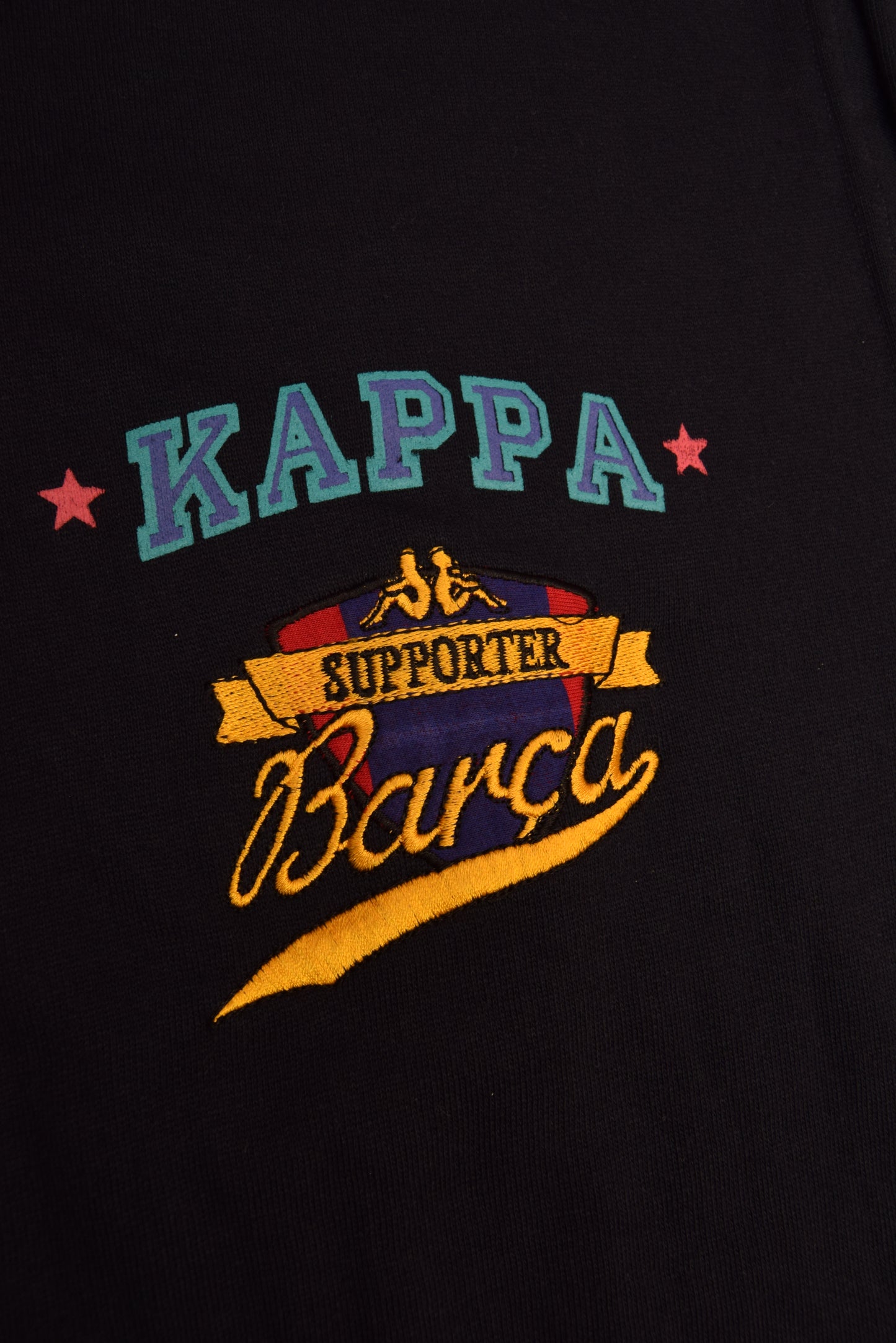 Rare Vintage N0S BNWT FC Barcelona Kappa Supporter Barça 1992-1995? Sweatshirt Size M Quarter 1/4 Zip Deadstock