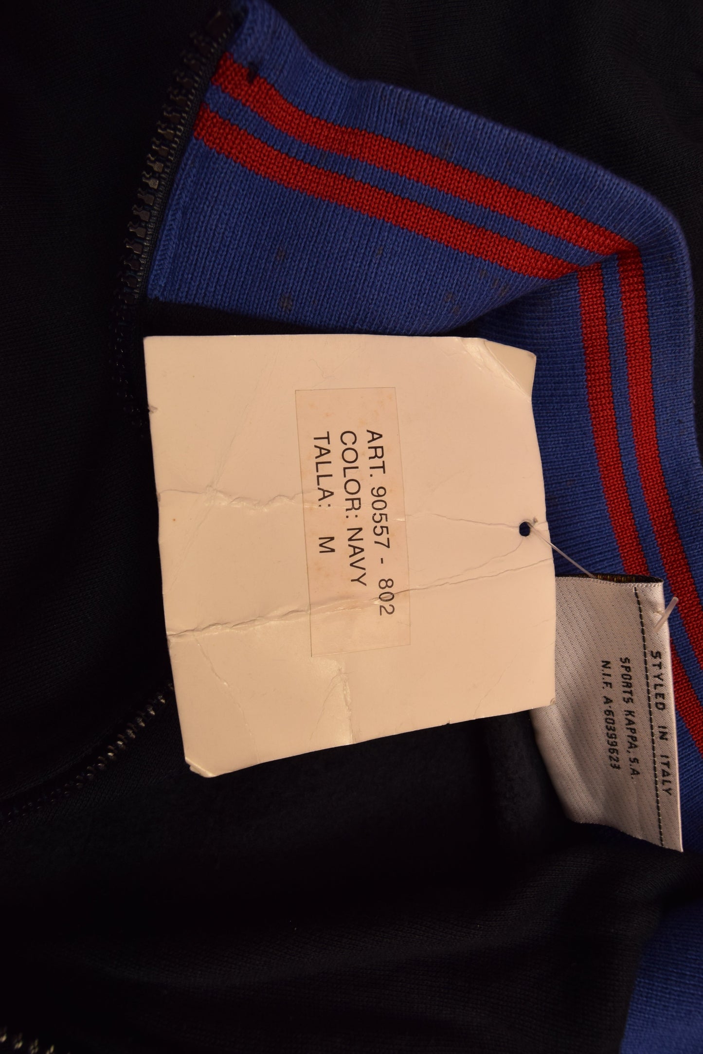 Rare Vintage N0S BNWT FC Barcelona Kappa Supporter Barça 1992-1995? Sweatshirt Size M Quarter 1/4 Zip Deadstock