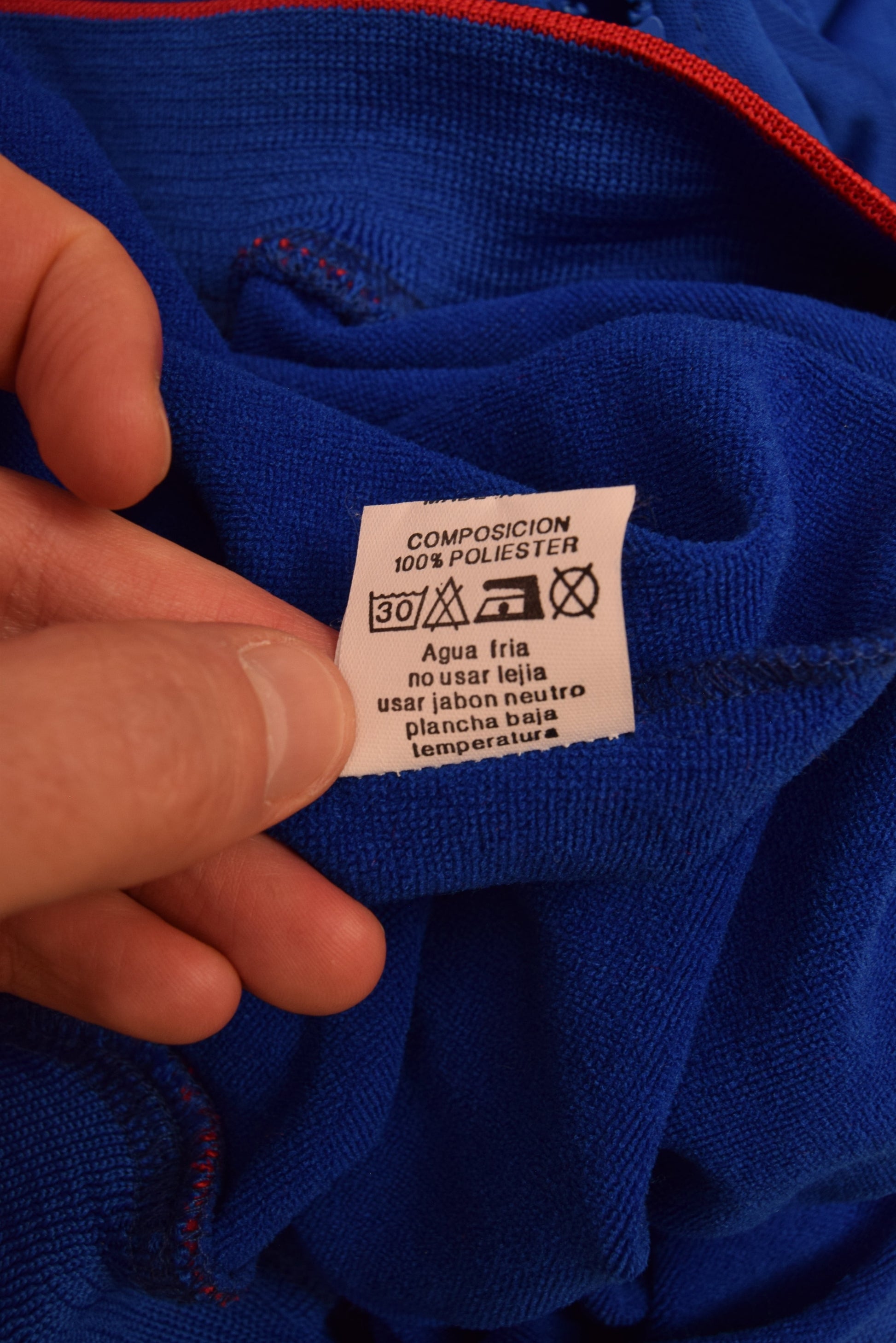 Vintage 90's NWT Barcelona FCB Barça Kappa 1992 - 1995 Sweatshirt 1/4 Zip Blue BNWT Deadstock Size L Made EEC