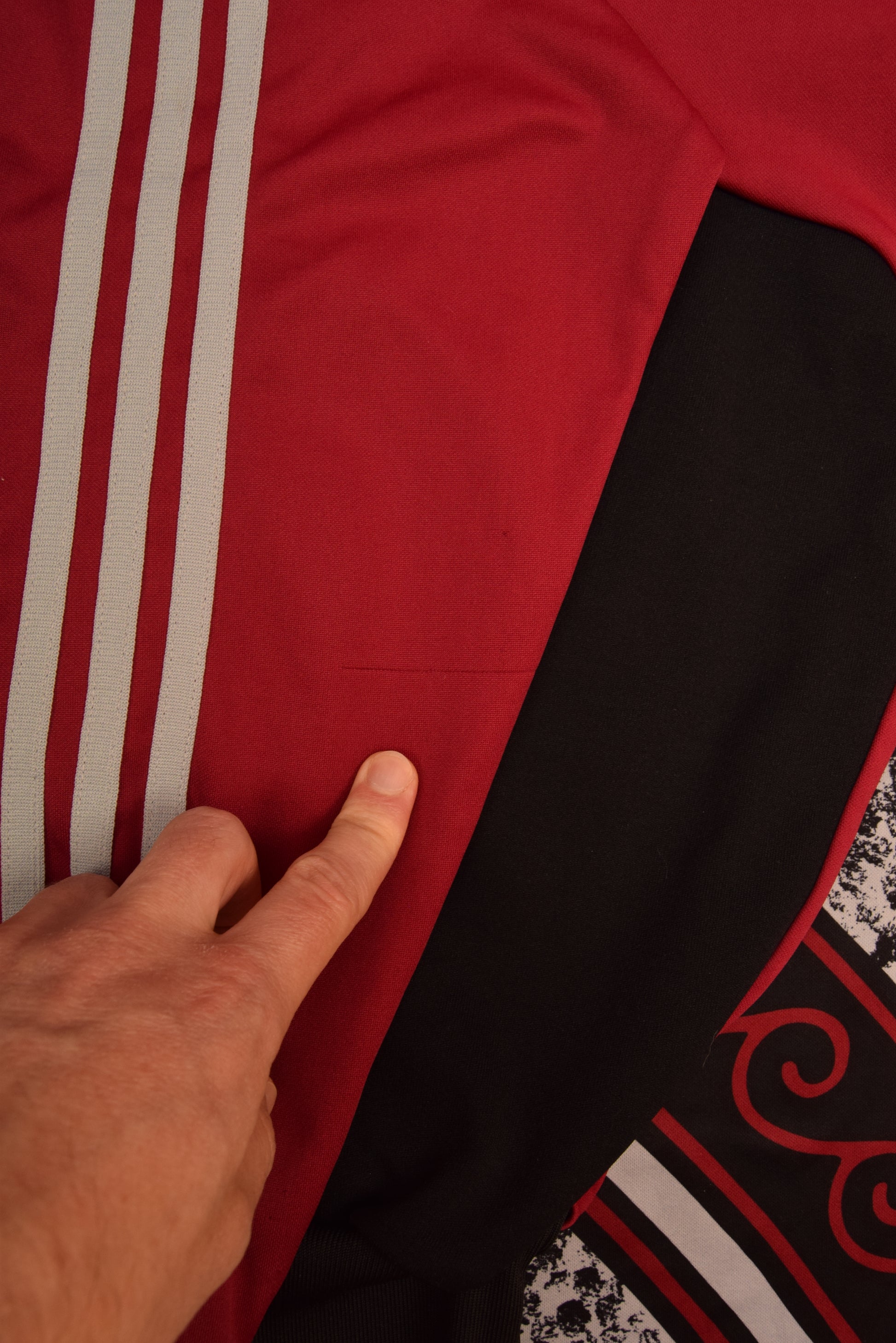 90's Adidas Etrusco Goalkeeper Football Shirt Template 1990 - 2000 Made in England Size XL Burgundy Black Grey Long Sleeve