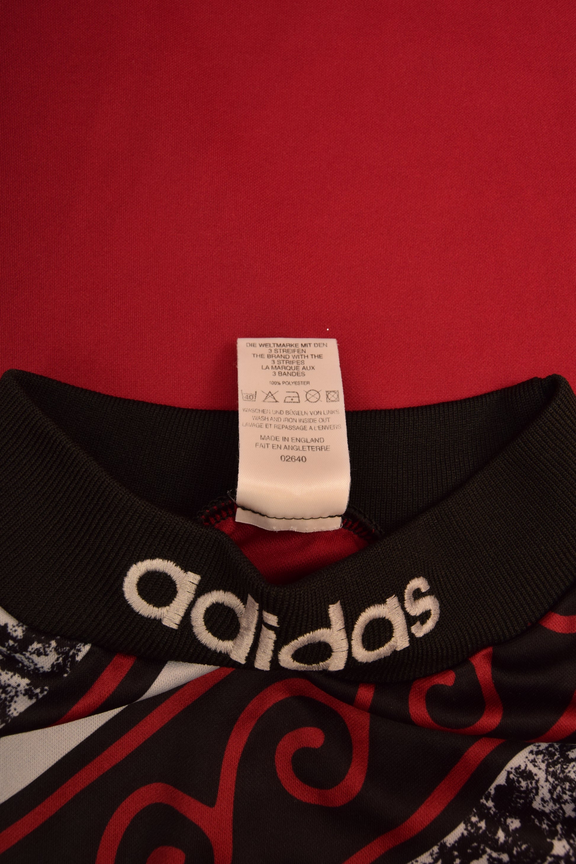 90's Adidas Etrusco Goalkeeper Football Shirt Template 1990 - 2000 Made in England Size XL Burgundy Black Grey Long Sleeve