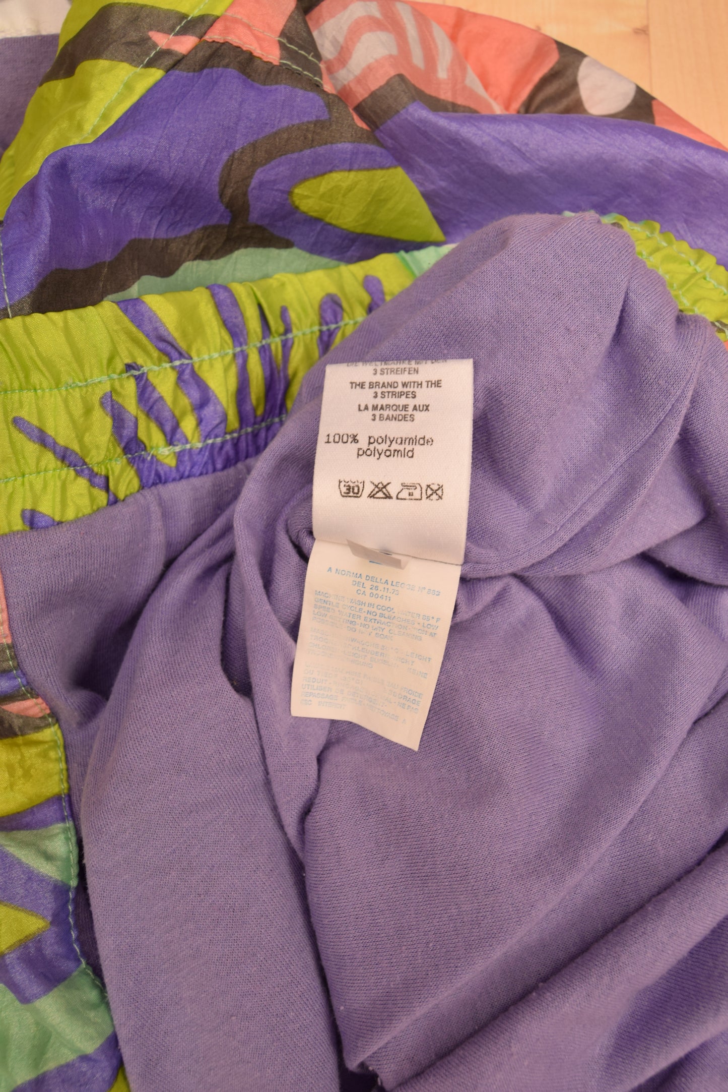 Vintage 80's 90's Adidas Boxy Jacket / Shell Abstract Colorfull Pattern Size M-L