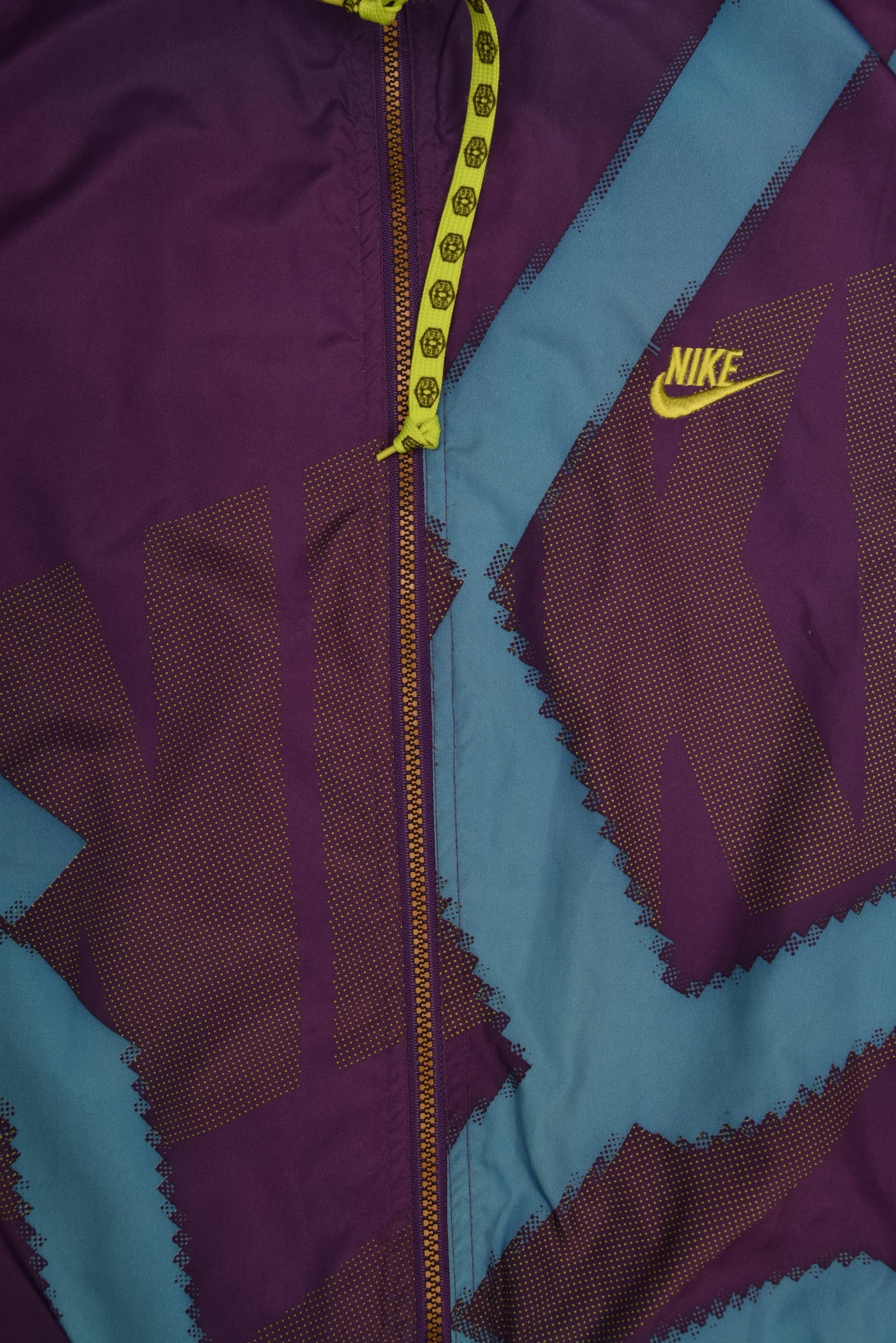 Vintage 90's Nike Premier Soccer Jacket Size M Pixelated Graphic