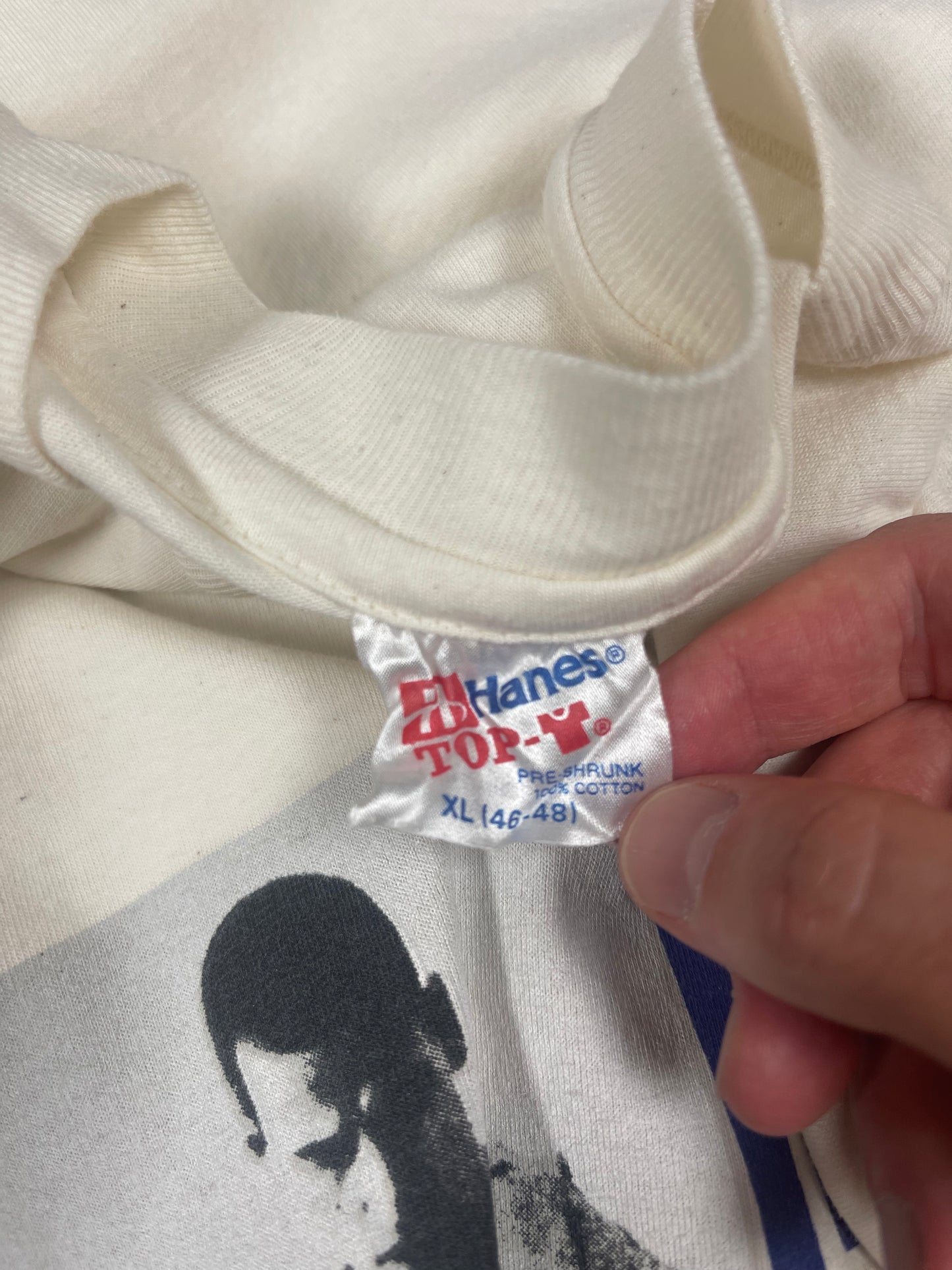 Hanes Eros Ramazzotti World Tour 1993 1994 T-Shirt Pre Shrunk Cotton Iceman Europe Ltd Band Tees Single Stitch