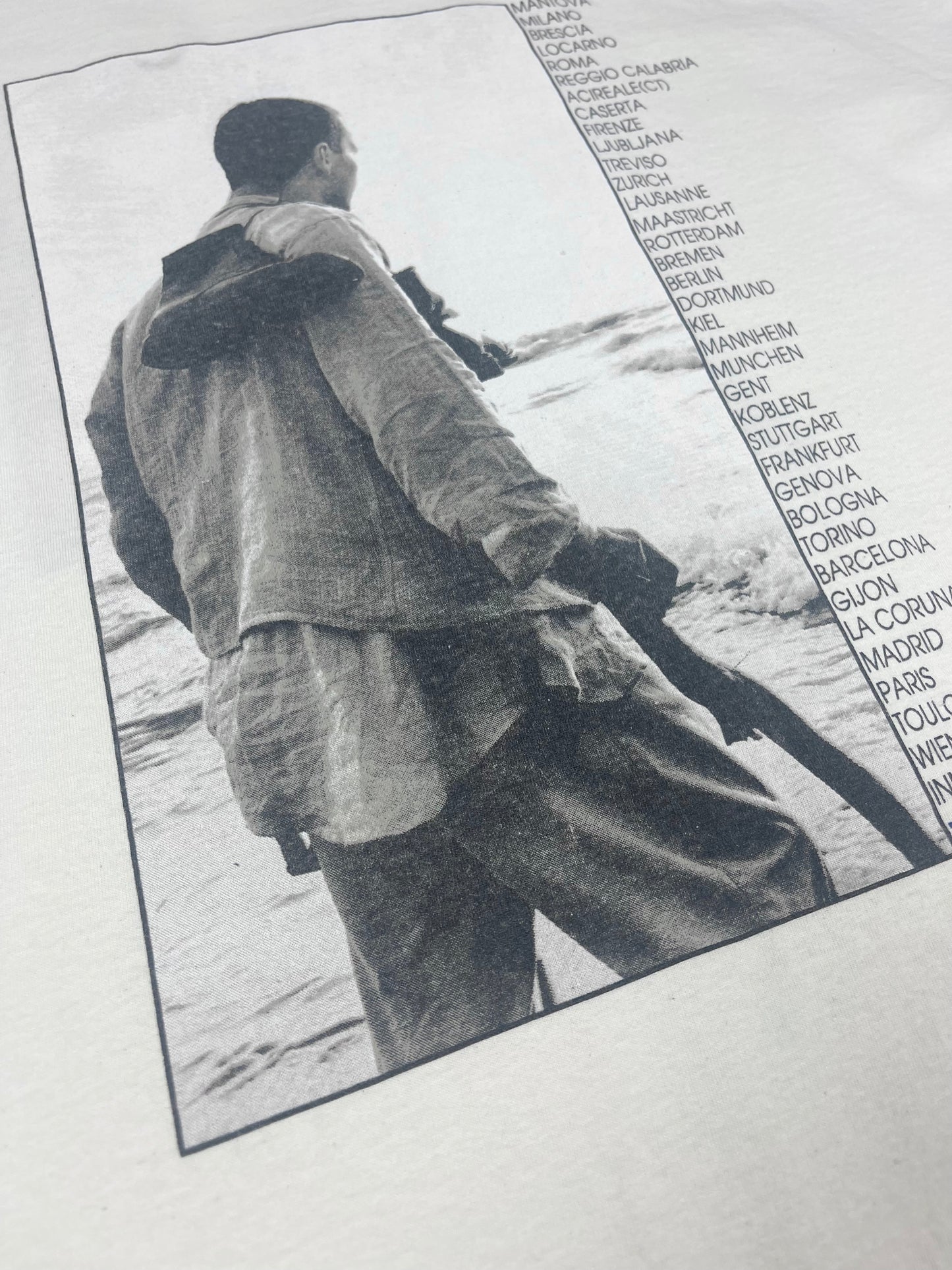Hanes Eros Ramazzotti World Tour 1993 1994 T-Shirt Pre Shrunk Cotton Iceman Europe Ltd Band Tees Single Stitch