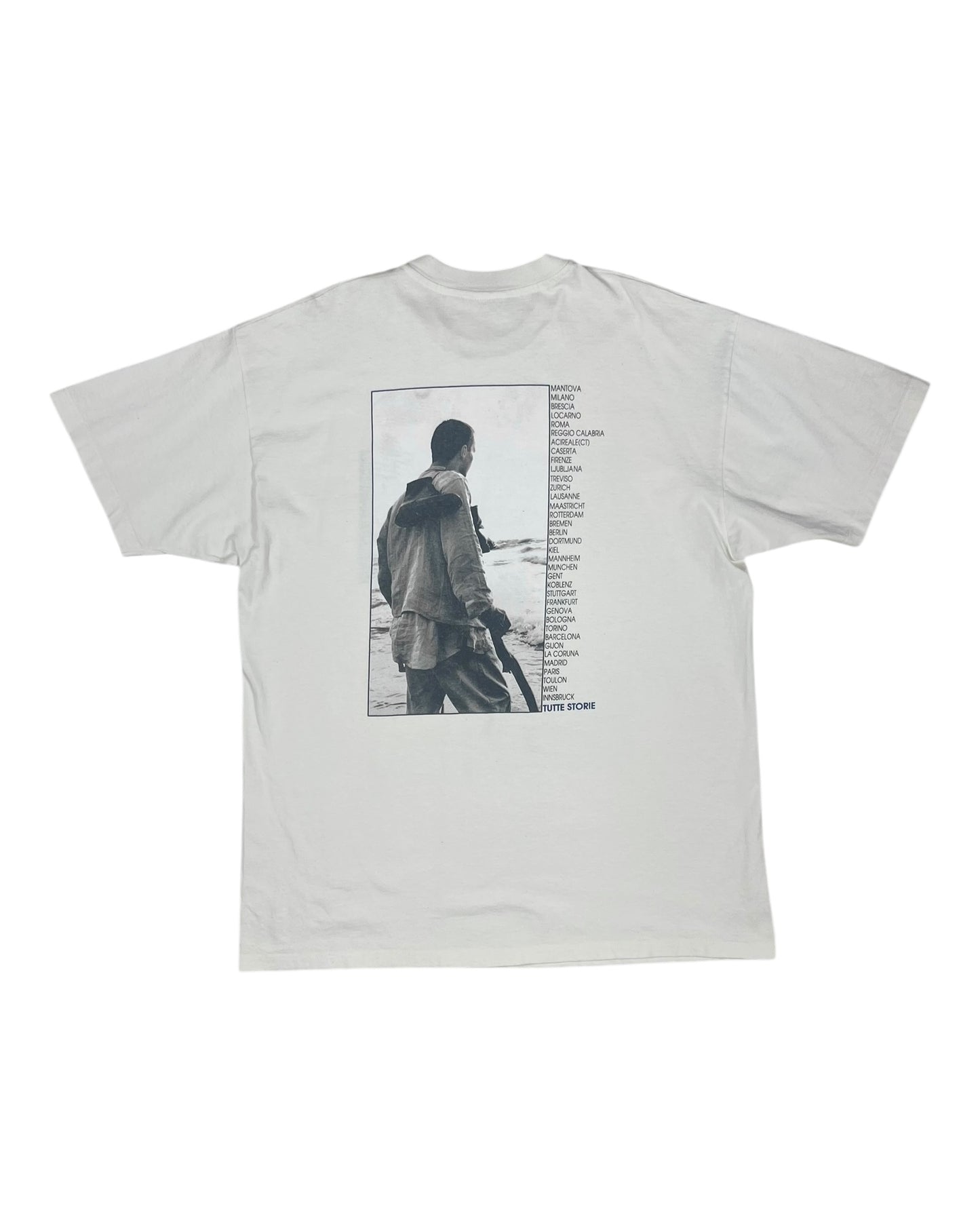 Hanes Eros Ramazzotti World Tour 1993 1994 T-Shirt Pre Shrunk Cotton Iceman Europe Ltd Band Tees Single Stitch