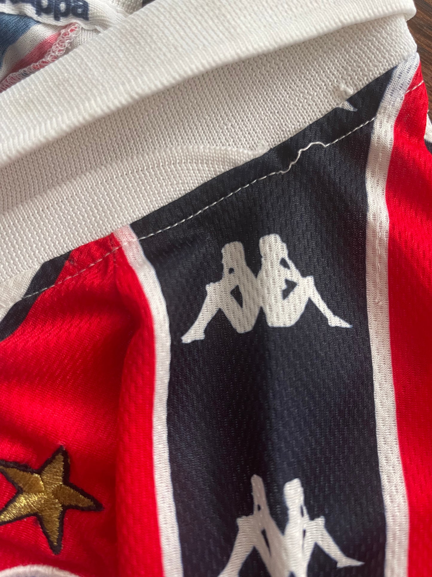 Vintage FK Crvena Zvezda Red Star Belgrade 1995-1997 Football Home Shirt Size S Made in Italy Long Sleeve Red White