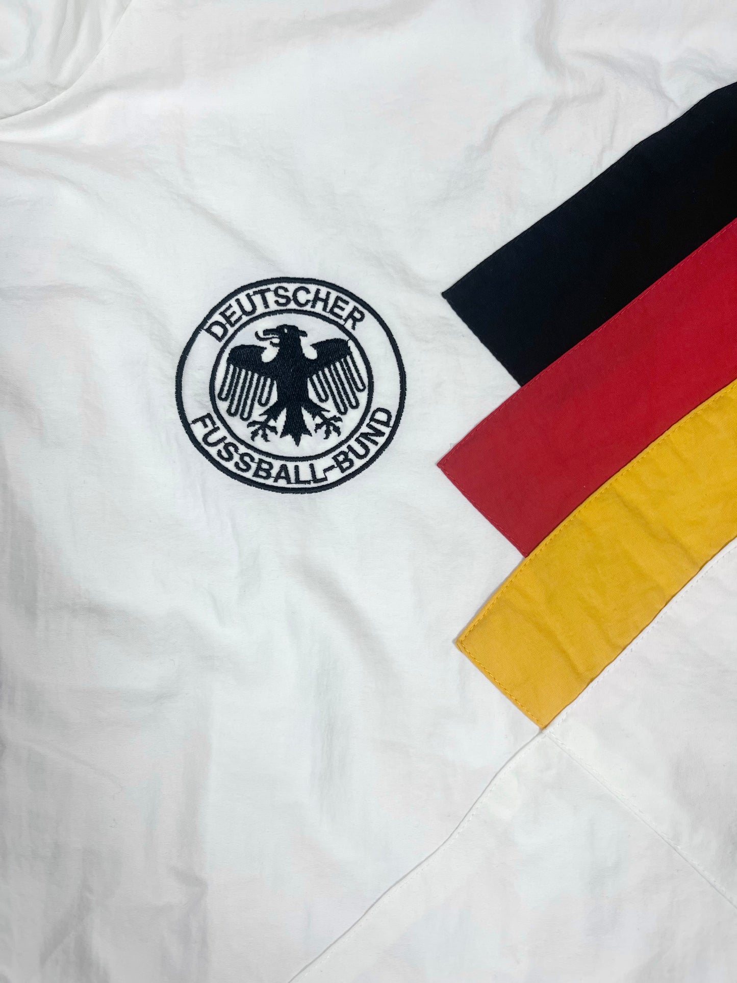 Vintage Germany Deutschland Adidas Jacket / Shell 1992 1993 1994 White