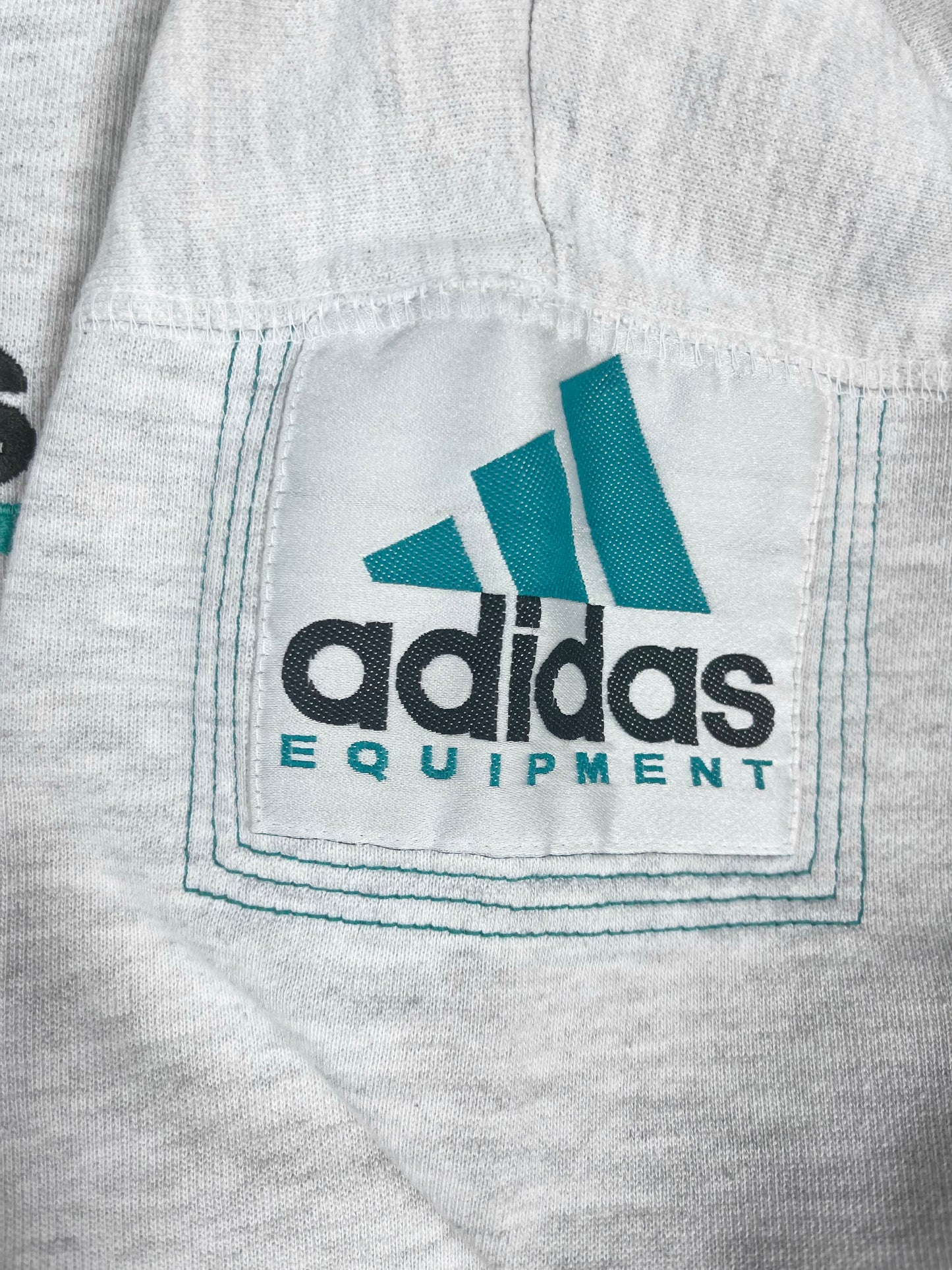 90's Adidas Equipment EQT Boxy Sweatshirt Crew Neck Grey Made in Germany Size XL - XXL