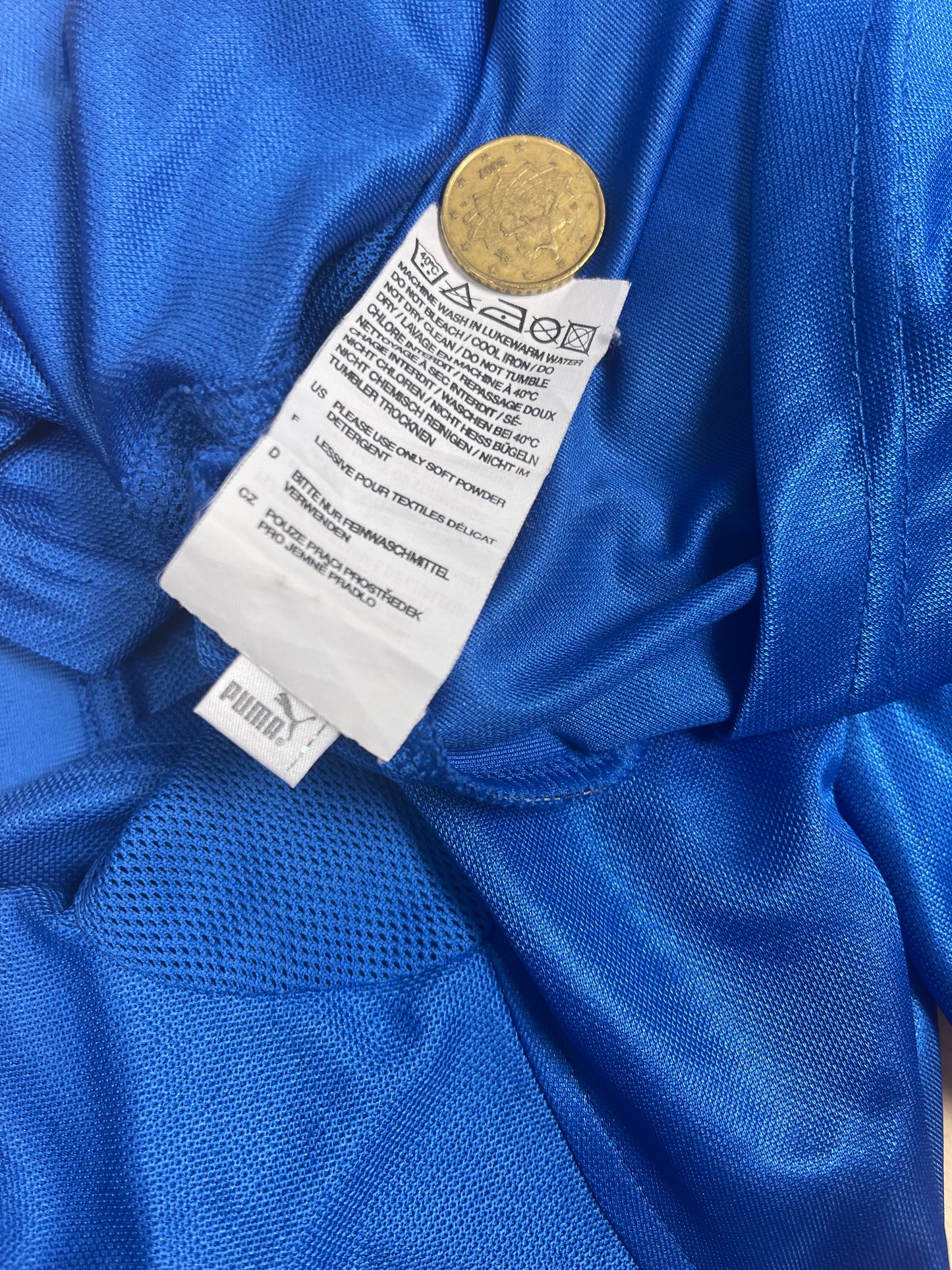 Italy Italia Puma Design Neil Barrett 2004 2005 2006 Home Football Shirt Blue Size XL