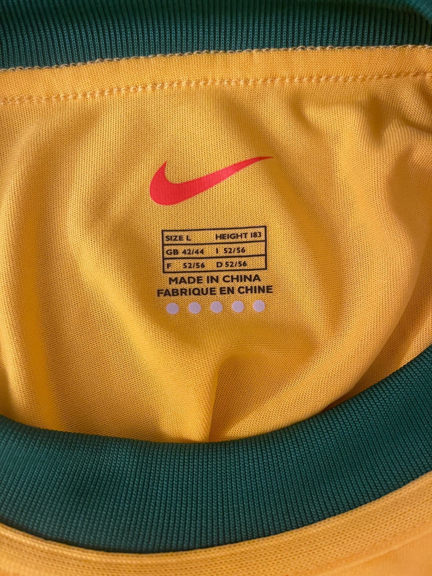 🇧🇷New Authentic Brazil Brasil Nike 2000-2001 Home Football Shirt Yellow Green DRI FIT Deadstock NOS BNWT Size L