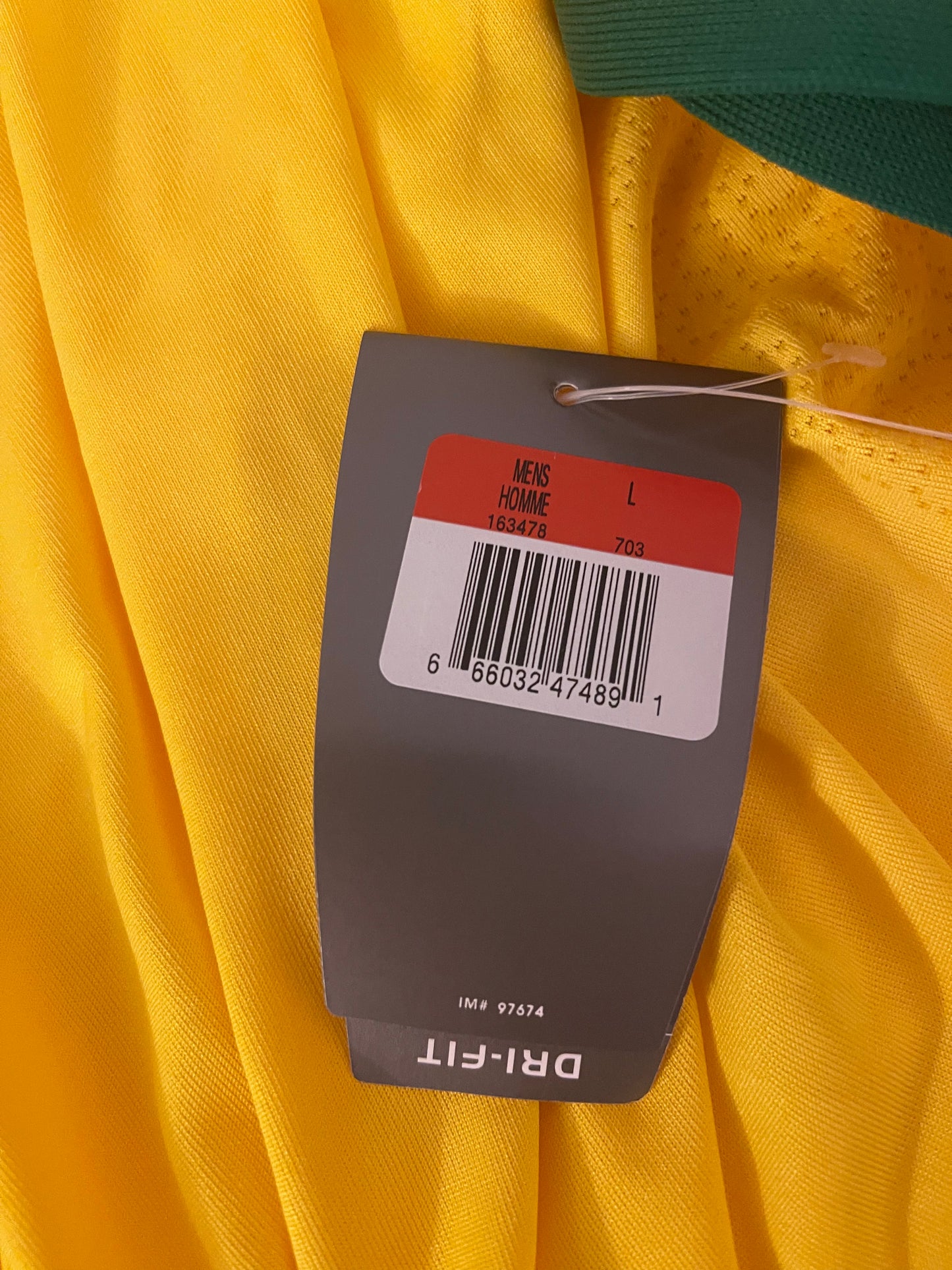 🇧🇷New Authentic Brazil Brasil Nike 2000-2001 Home Football Shirt Yellow Green DRI FIT Deadstock NOS BNWT Size L