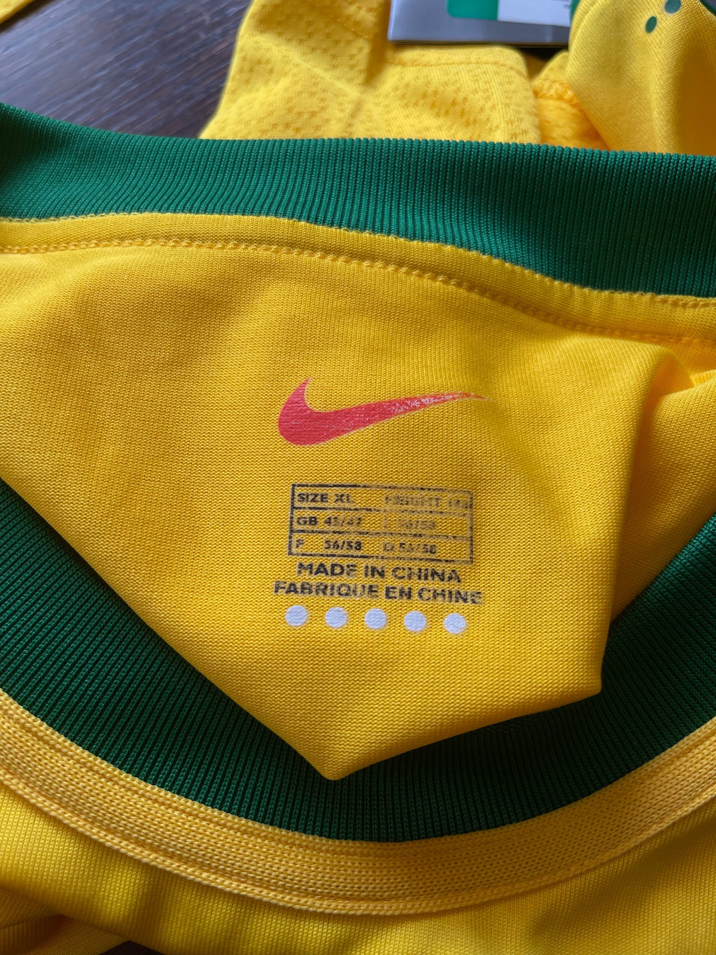 🇧🇷New Authentic Brazil Brasil Nike 2000-2001 Home Football Shirt Yellow Green DRI FIT Deadstock NOS BNWT Size XL