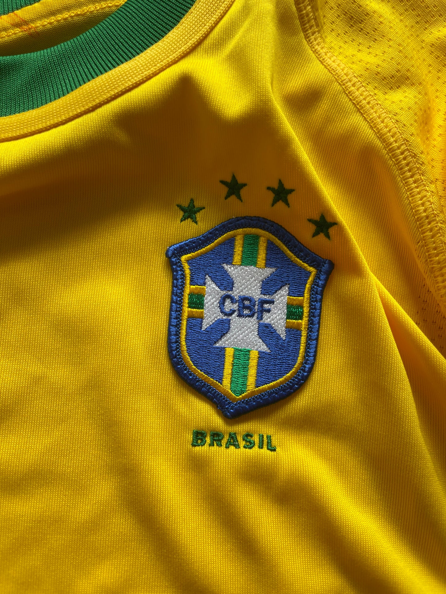 🇧🇷New Authentic Brazil Brasil Nike 2000-2001 Home Football Shirt Yellow Green DRI FIT Deadstock NOS BNWT Size L