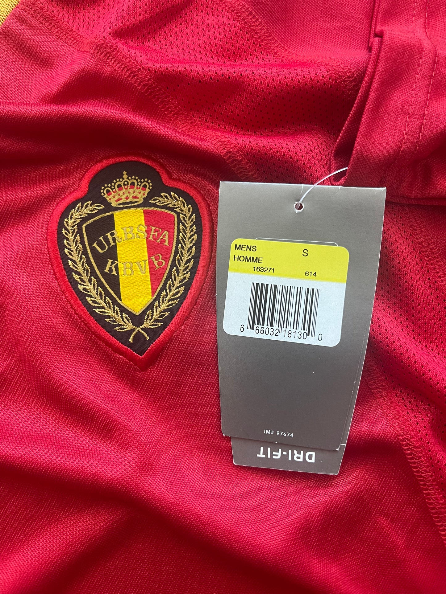 🇧🇪⚽️New Authentic Vintage Belgium Nike 2000 - 2001 Home Football Shirt Size S Red BNWT Deadstock NOS