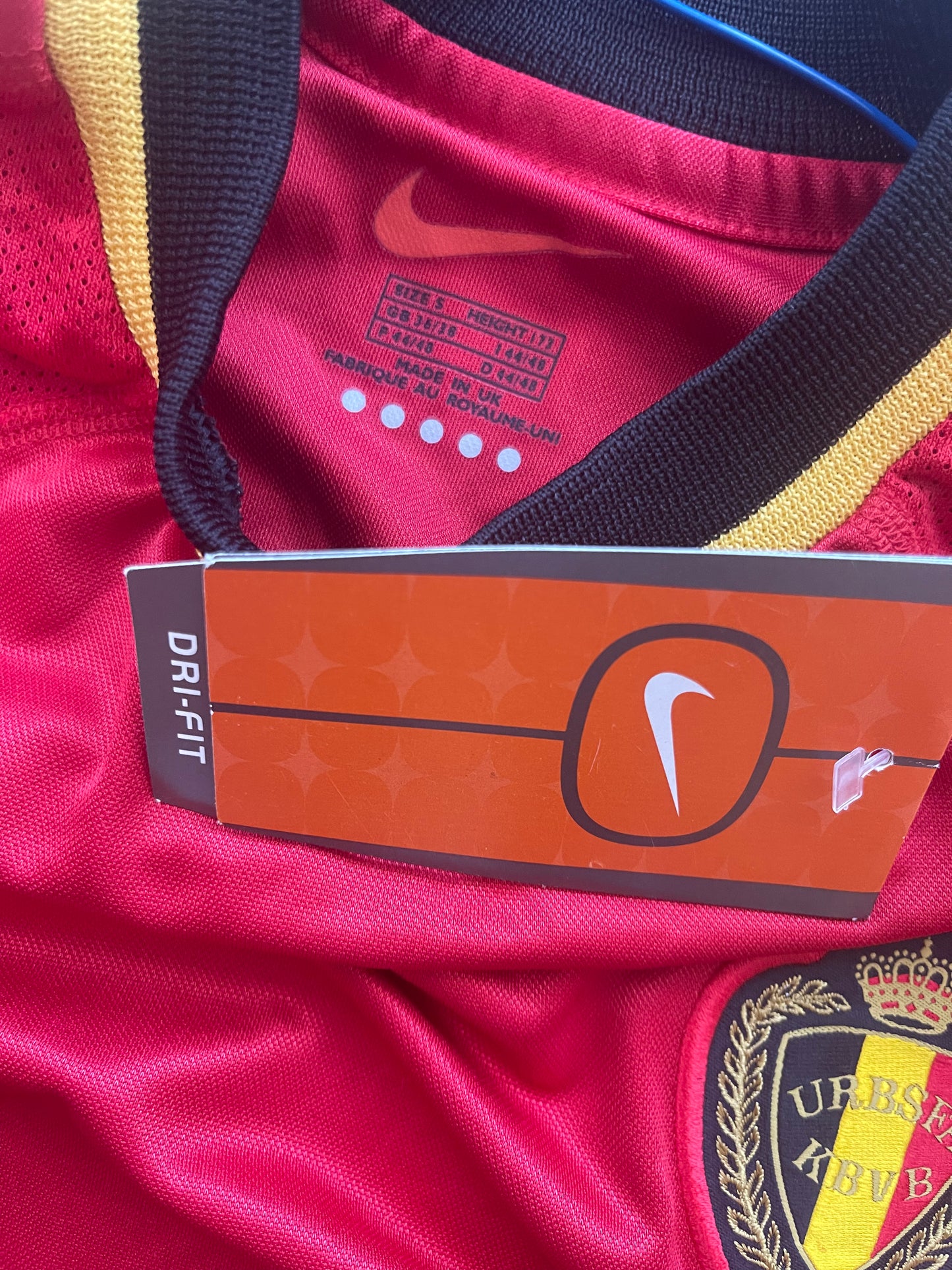 🇧🇪⚽️New Authentic Vintage Belgium Nike 2000 - 2001 Home Football Shirt Size S Red BNWT Deadstock NOS